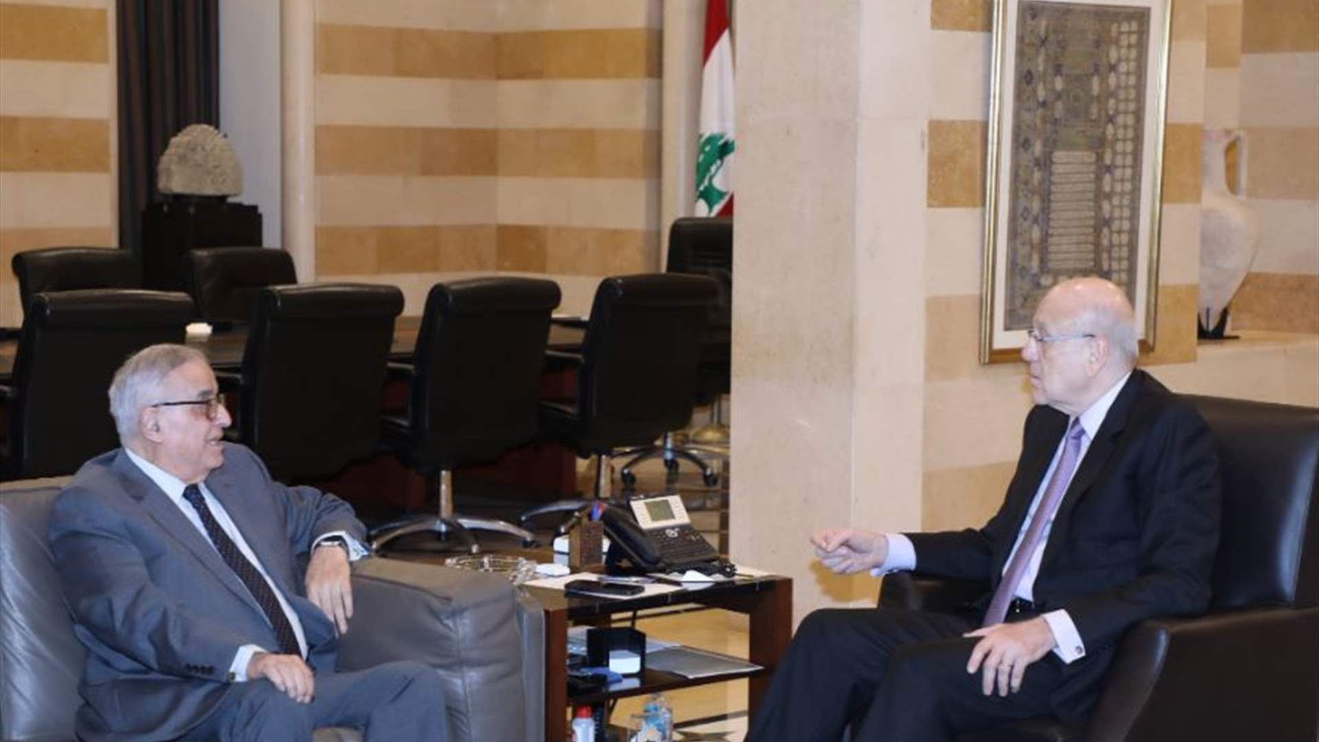 ميقاتي استقبل وزير الخارجية والبعريني... بو حبيب: نريد استقلال لبنان وسيادته ولسنا طلاب حرب