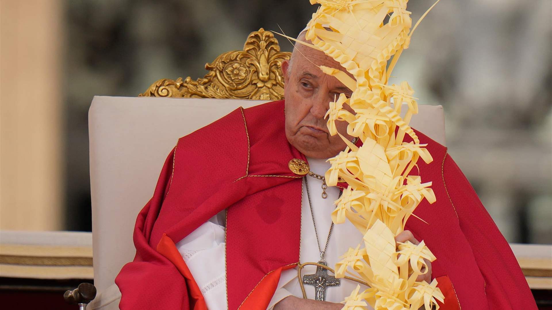 Pope Francis skips Palm Sunday homily but continues service