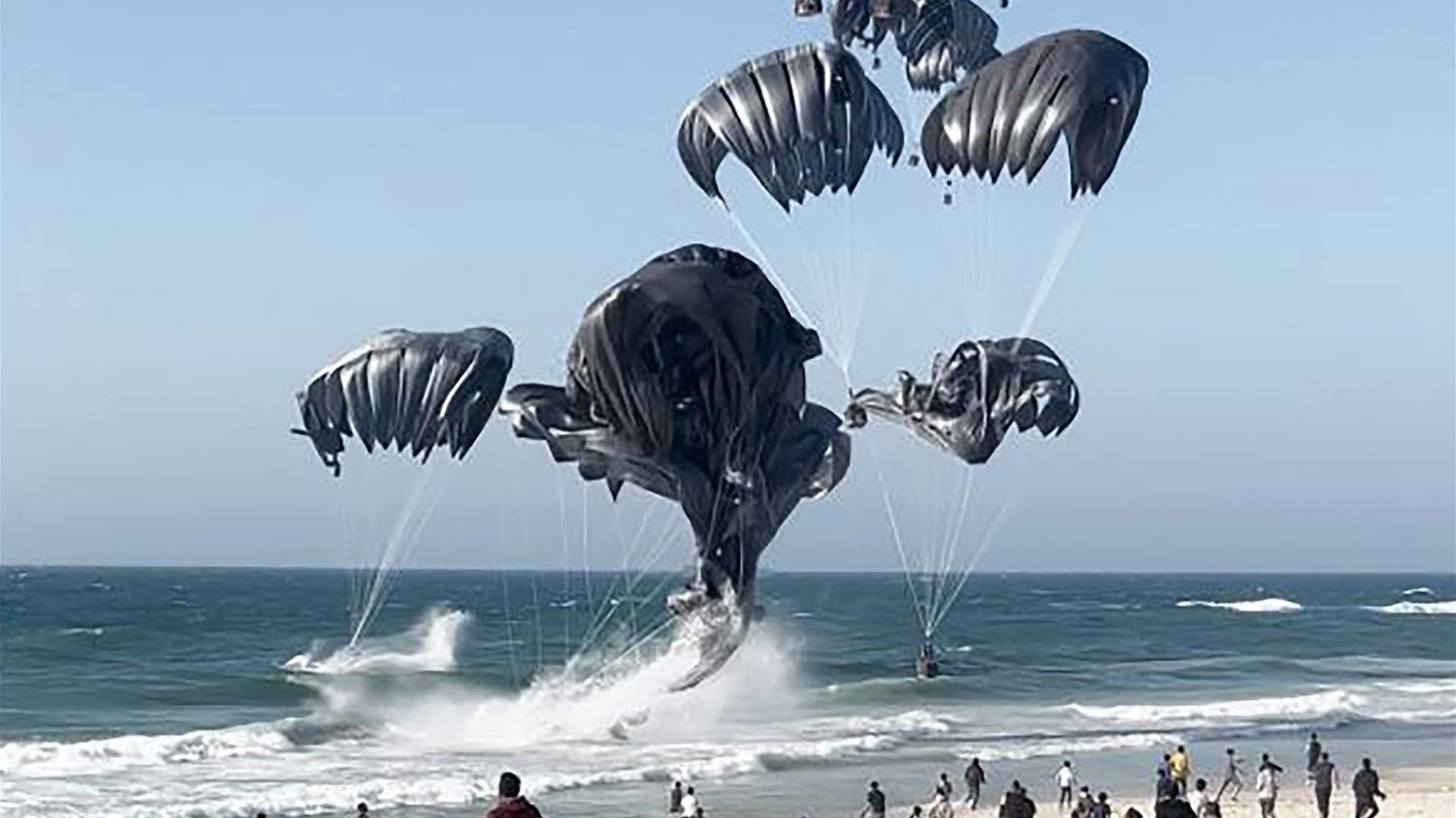 Seven Gazans drown trying to get aid dropped by planes into the sea: Health Ministry 