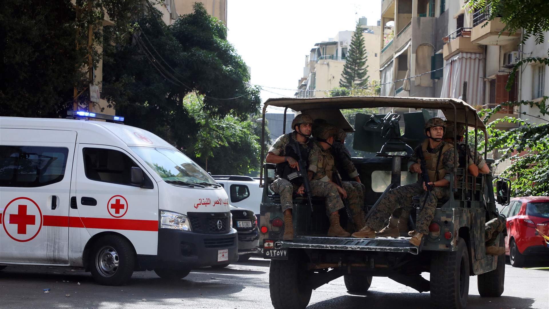 LRC, Syrian Red Crescent, and Lebanese Army converge in Homs to receive Pascal Sleiman&#39;s body