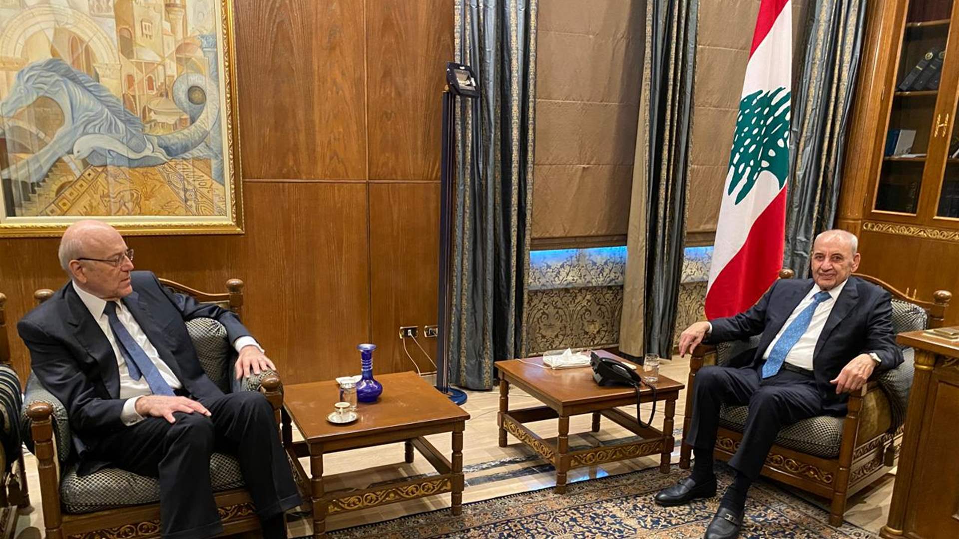 Berri discussed recent developments during his meeting with Mikati