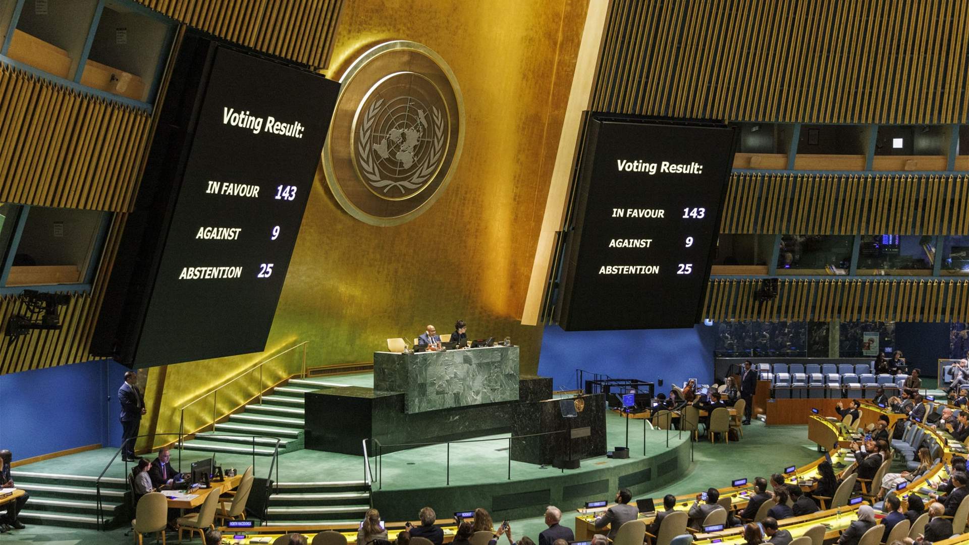Lebanon praises UNGA decision: A step in the right direction to reclaiming Palestinian rights