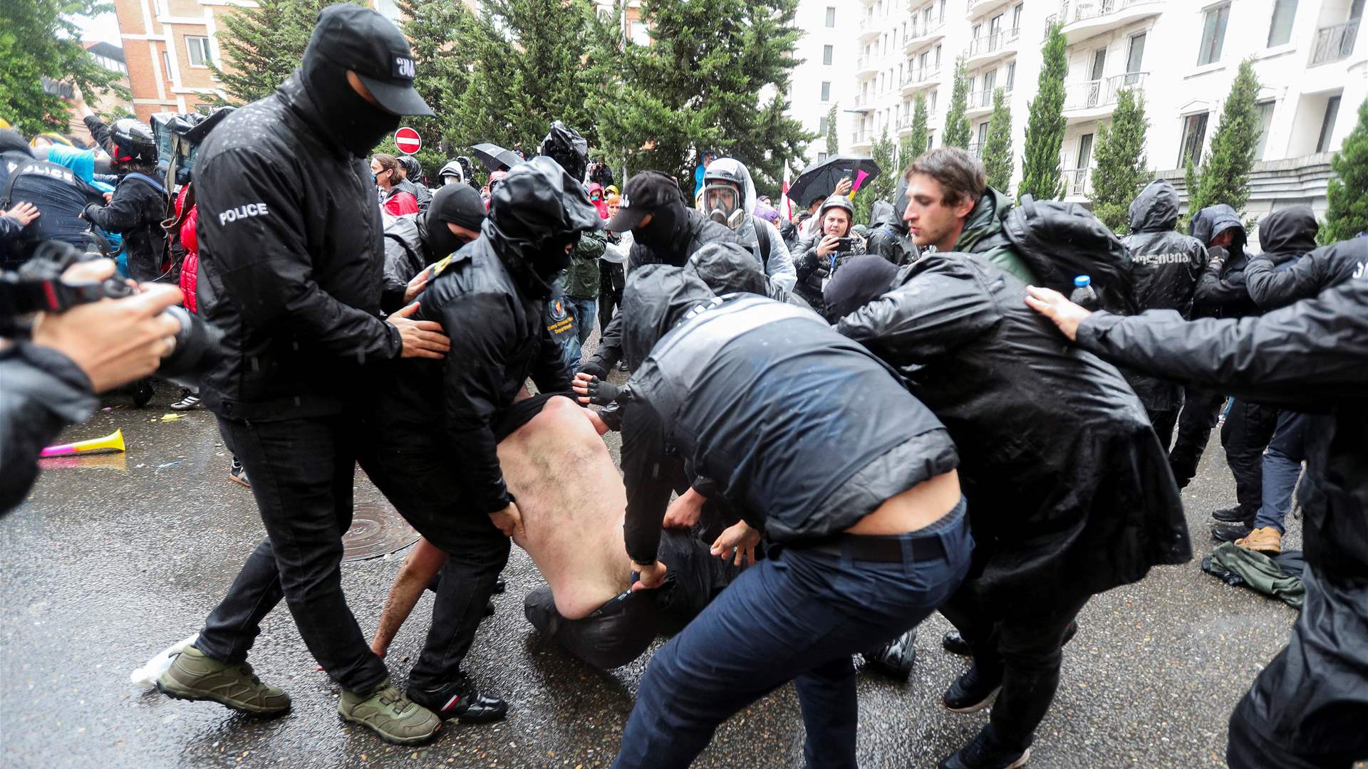Two Americans, one Russian citizen among 20 detained in Georgia