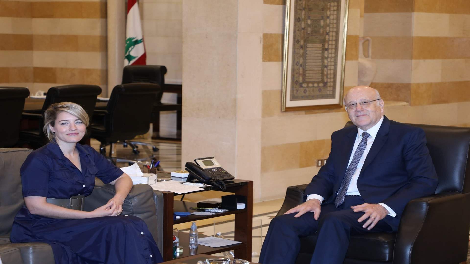 ميقاتي إستقبل وزيرة خارجية كندا وشكرها على دعم لبنان في المحافل الدولية