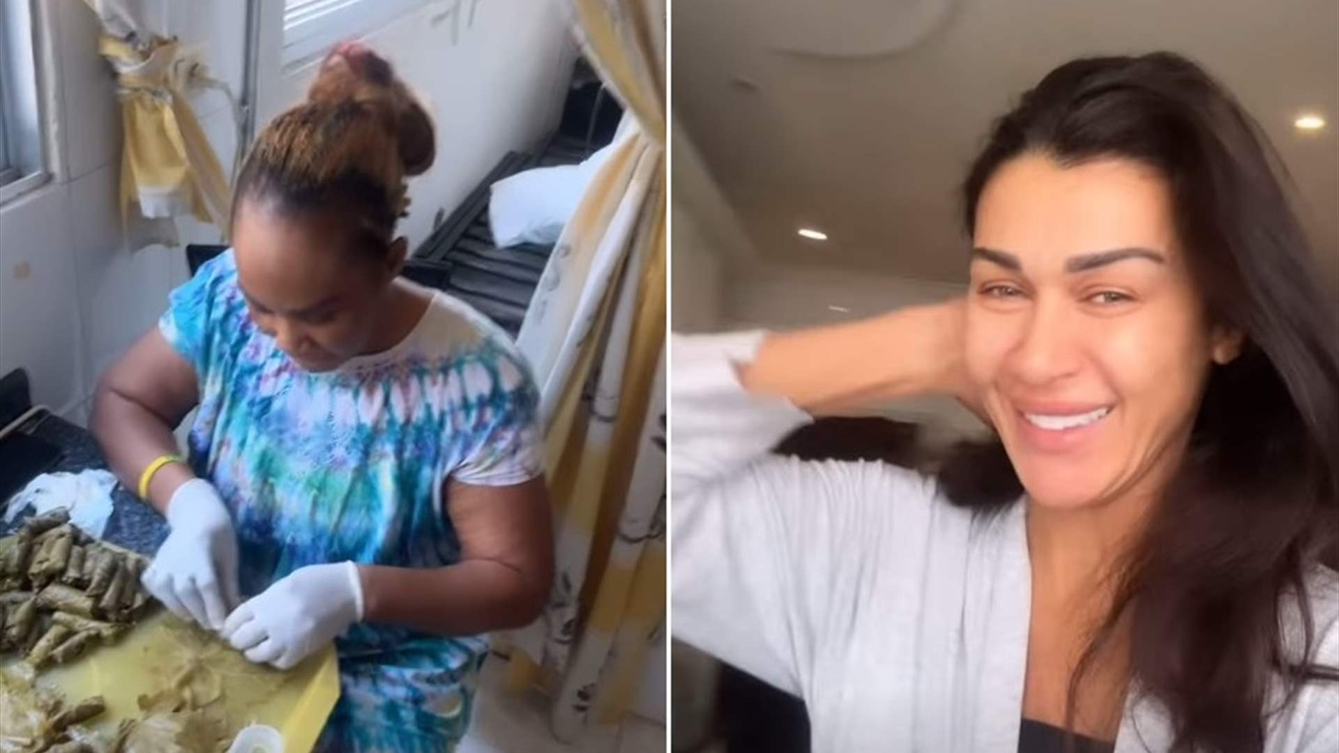 "يقبرني الشاطر".. نادين الراسي تدلّل المساعدة المنزليّة