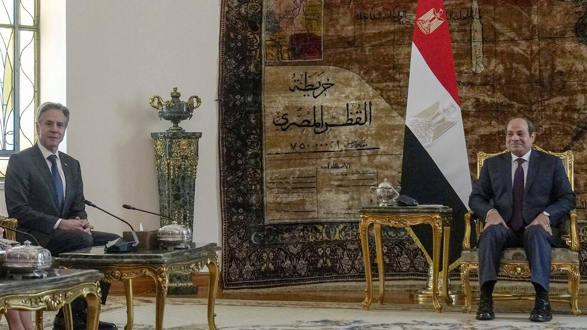 El-Sisi urges Blinken to remove barriers to Gaza aid
