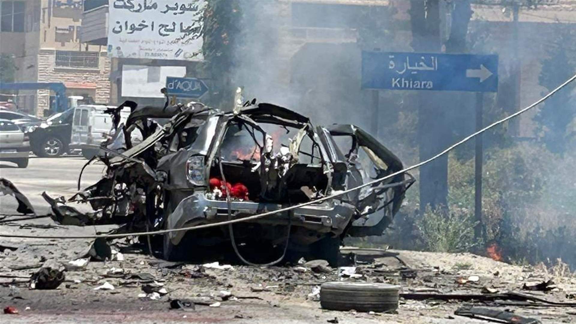 Vehicle targeted in Western Beqaa: Photo