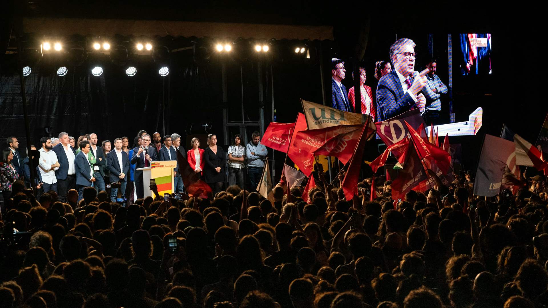 French far-right wins election 1st round, Macron alliance 3rd