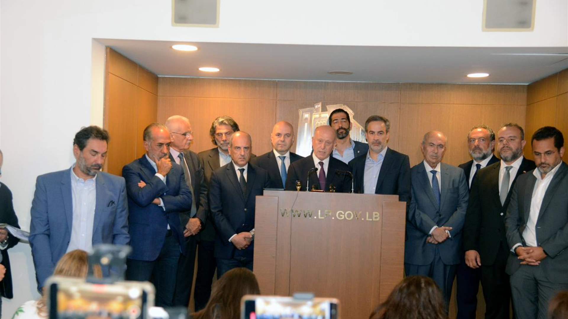 Press conference of Lebanese opposition MPs