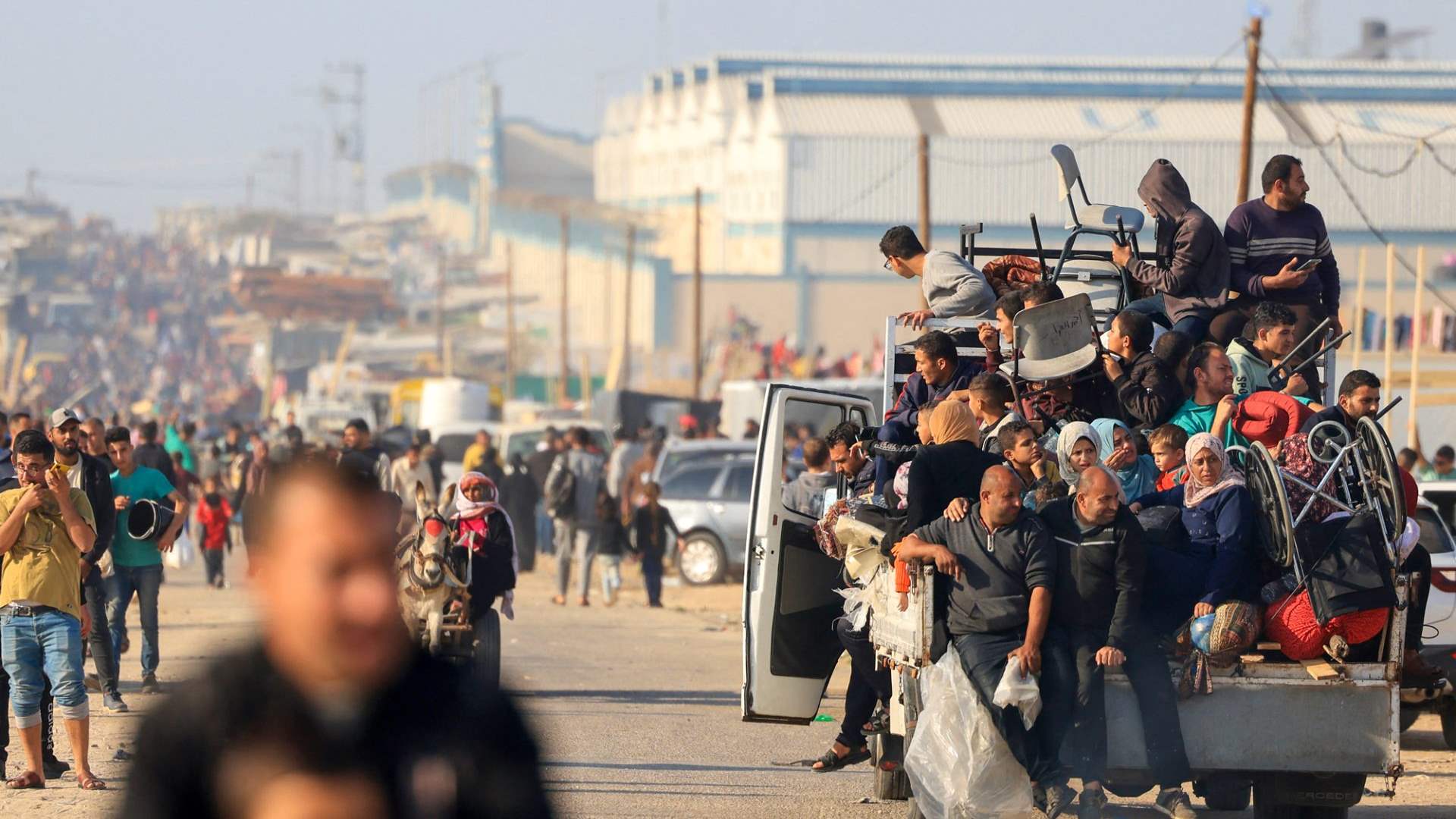 UN official: Number of displaced people in Gaza reaches 1.9 million