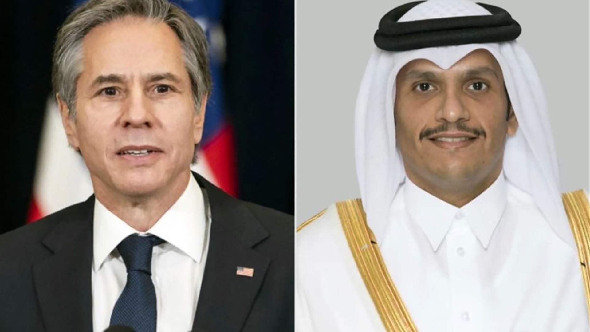  جهود الوساطة لإنهاء الحرب على قطاع غزة بين وزيري خارجية قطر وأميركا