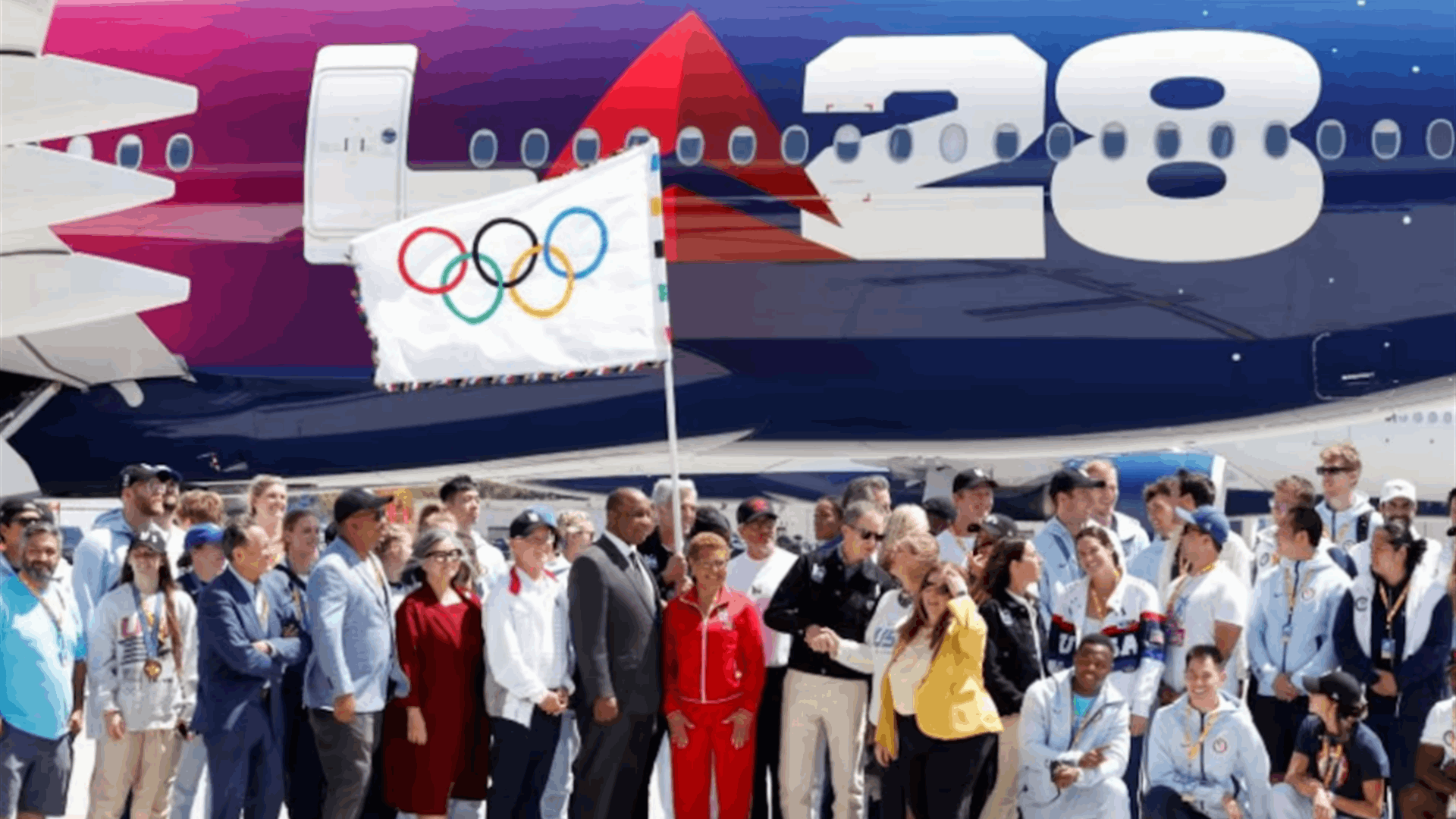 Olympic flag arrives in Los Angeles, host city for 2028 Games