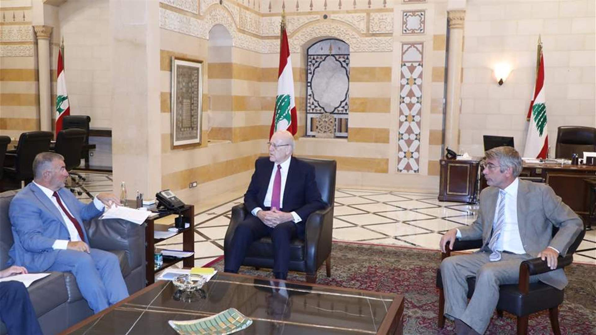 ميقاتي عرض مع فياض لمشروع الطاقة المتجددة وتدعيم كهرباء لبنان وبحث مع بيرم في تطبيق قانون التقاعد