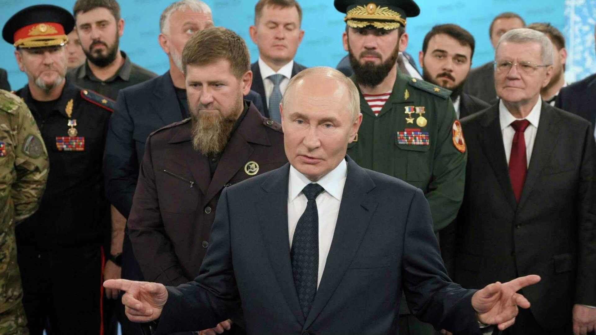 Putin inspects troops readying to fight Ukraine in trip to Chechnya