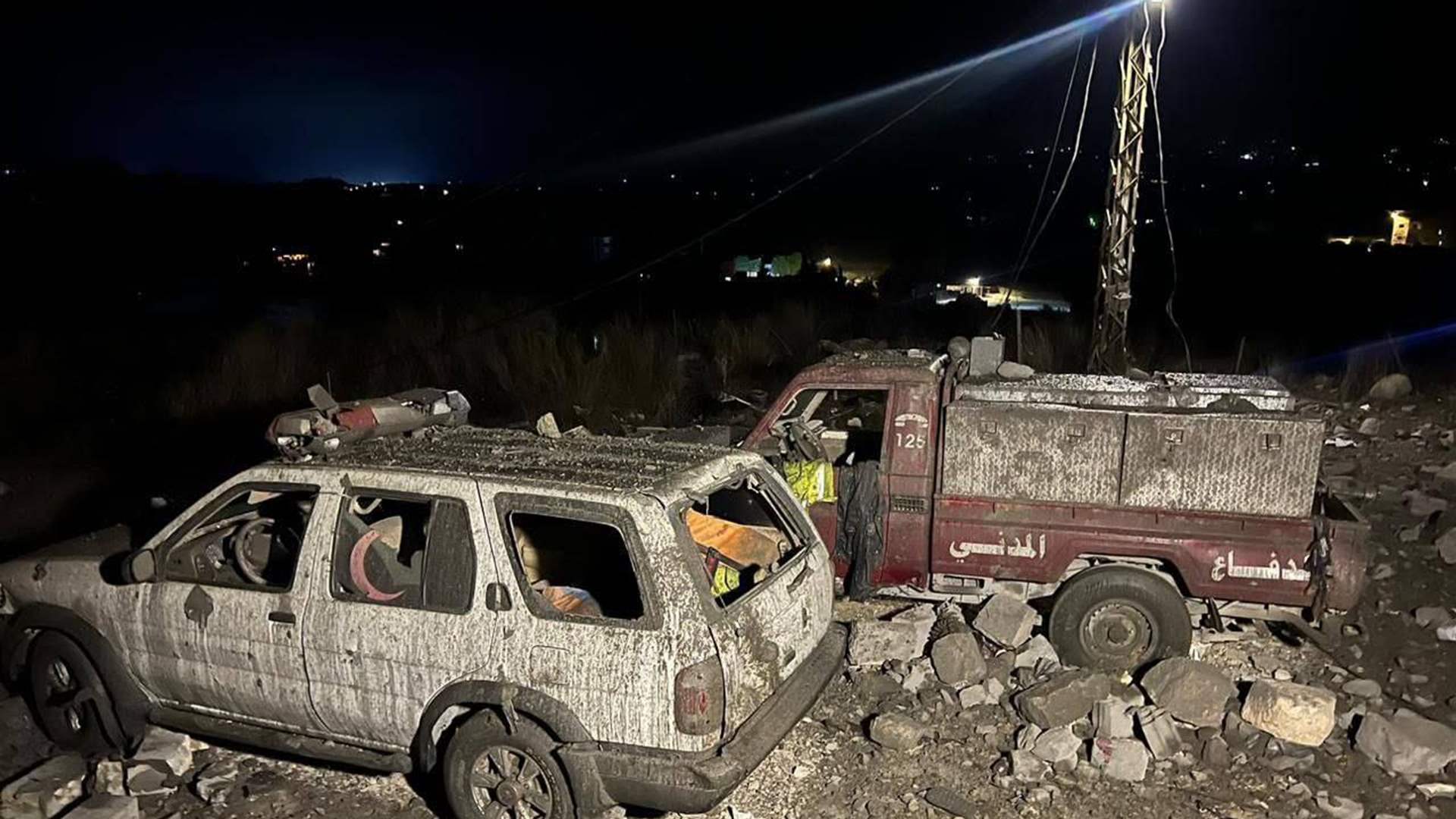 Five Lebanese Civil Defense workers killed in Israeli airstrike on Derdghaiya center