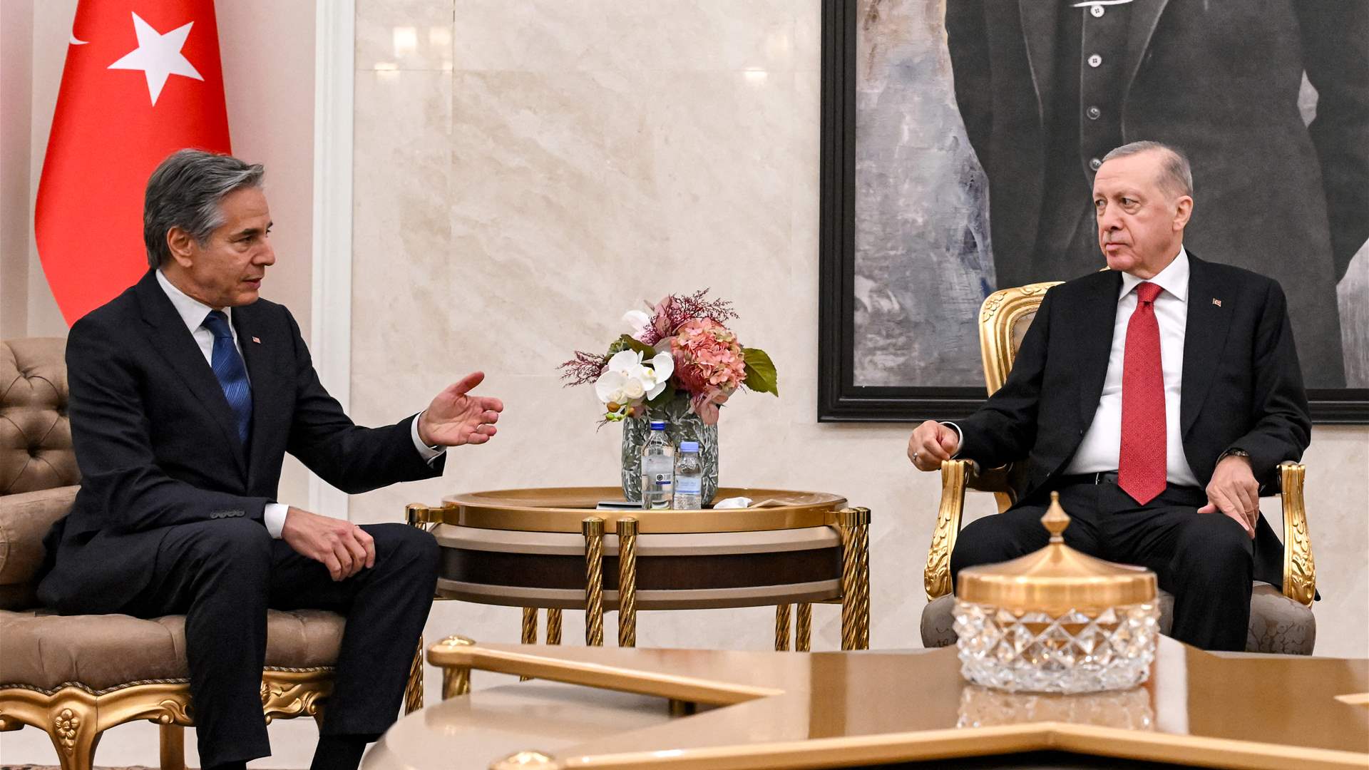 Turkey will 'never allow weakness' in fight against IS, Erdogan tells Blinken