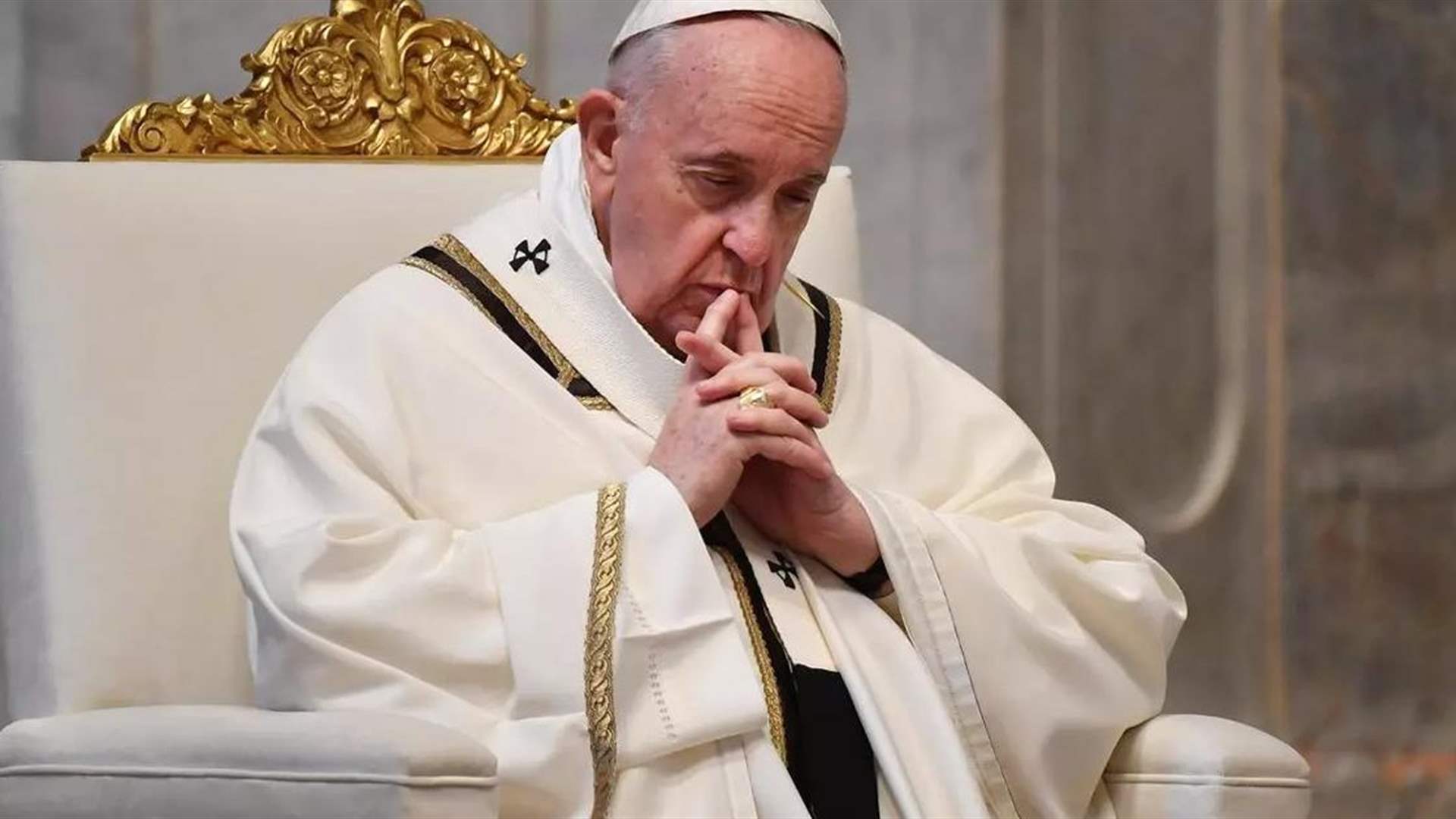 البابا يطالب بالوقف &quot;الفوري&quot; للقصف الإسرائيلي على غزة