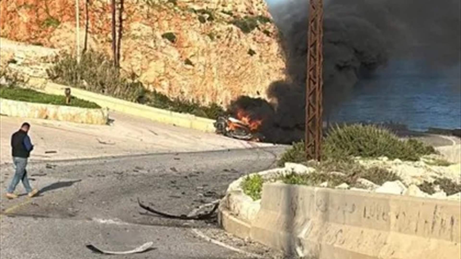 Israeli strike targets vehicle on Naqoura road in South Lebanon: NNA