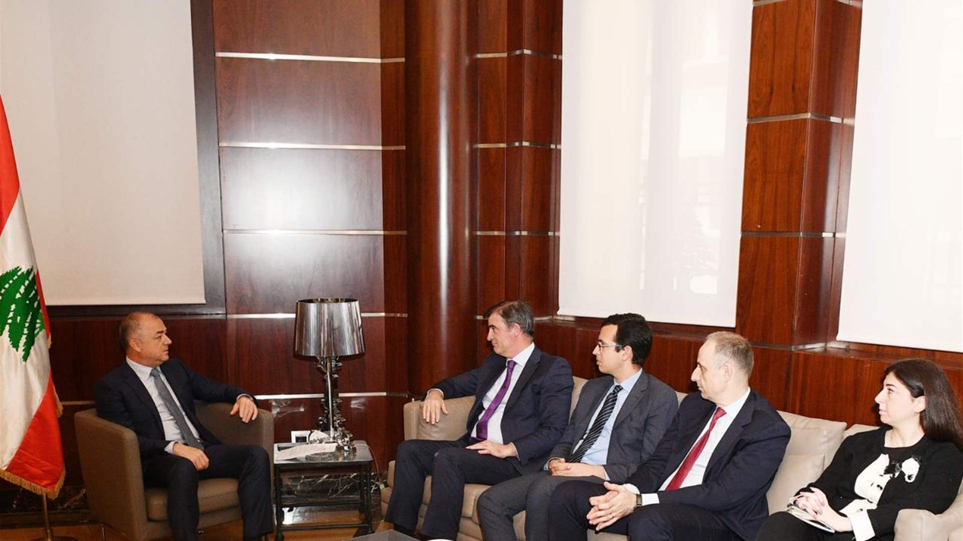 Elias Bou Saab discusses reform laws and IMF agreement with Ernesto Ramirez Rigo and delegation