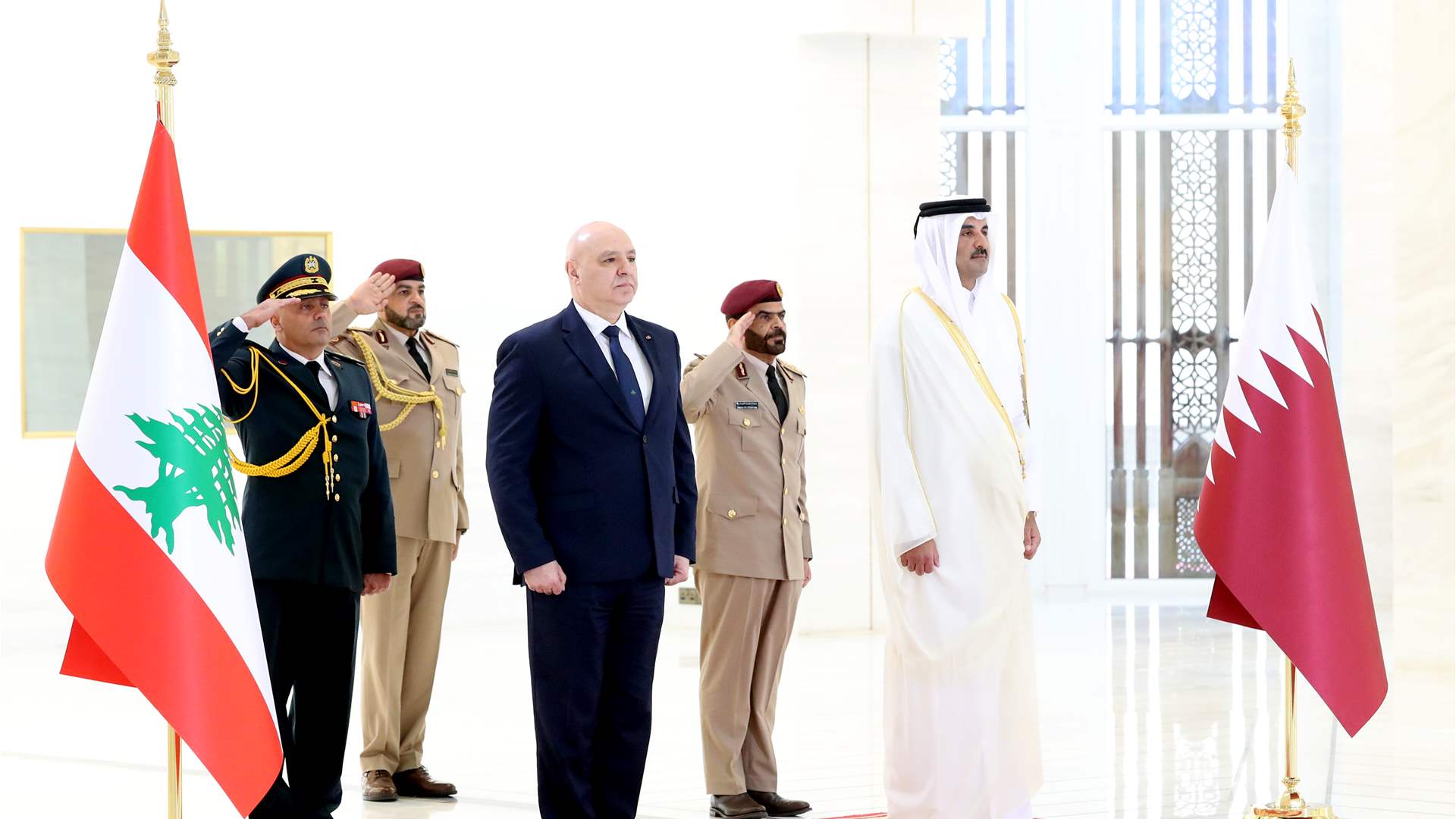 Aoun&#39;s Doha visit: Qatar, Lebanon stress civil peace and state&#39;s control over weapons