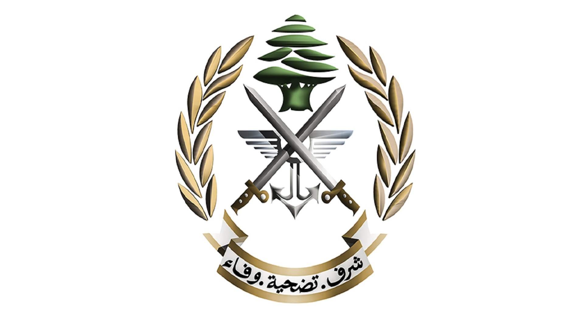 الجيش: توقيف شخصين لتورطهما في إشكال في منطقة برجا - الشوف