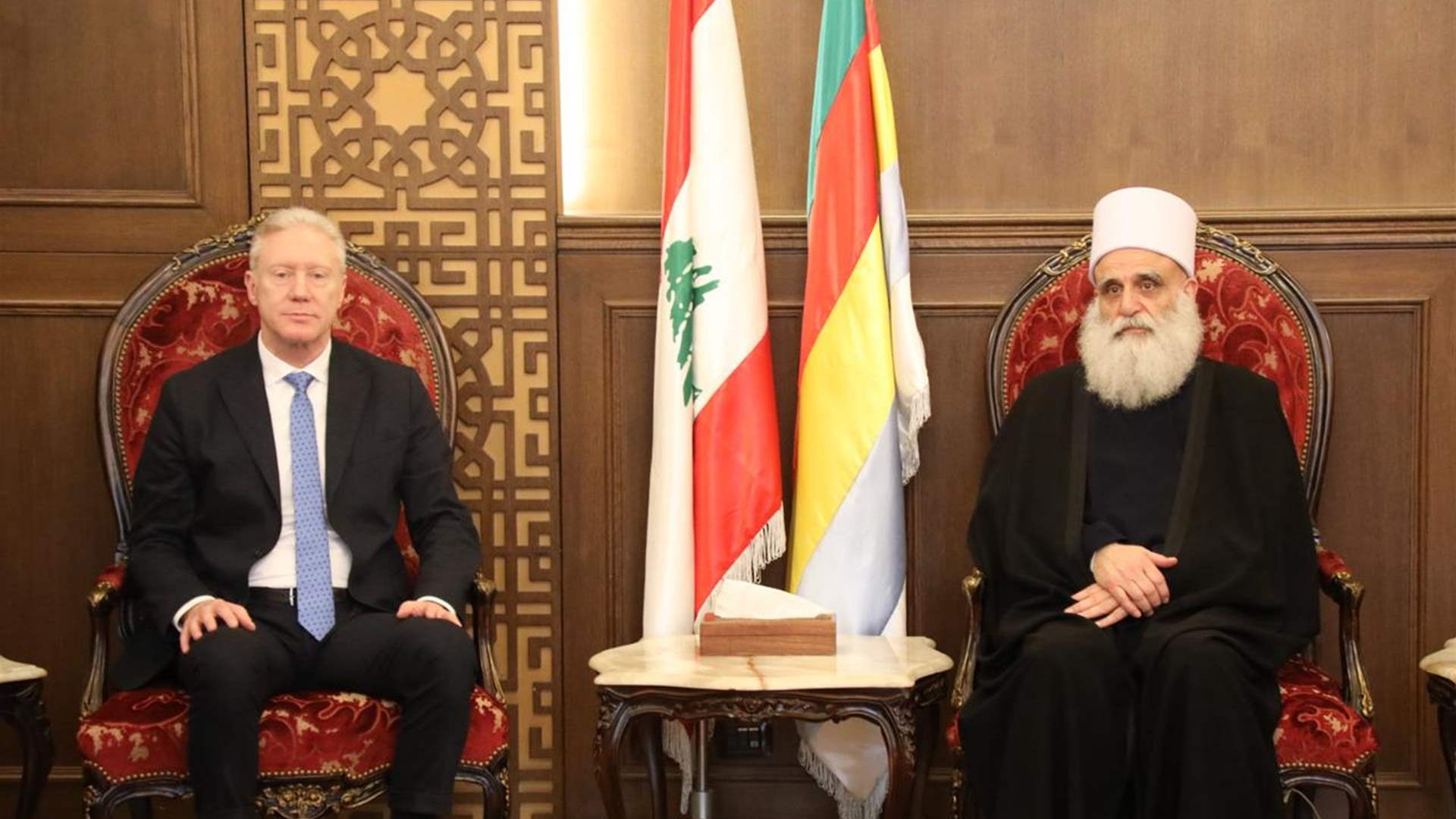 رجي زار دار طائفة الموحدين الدروز... وأبي المنى دعا لحوار وطني حقيقي جدي ومسؤول
