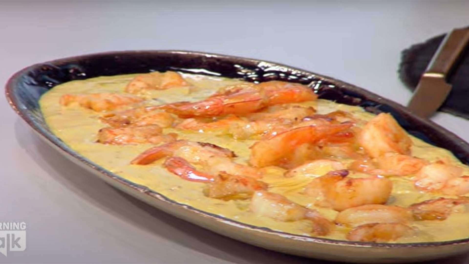 القريدس مع بوريه المانغا... طبق مميز على طريقة السيف فادي زغيب (فيديو) 