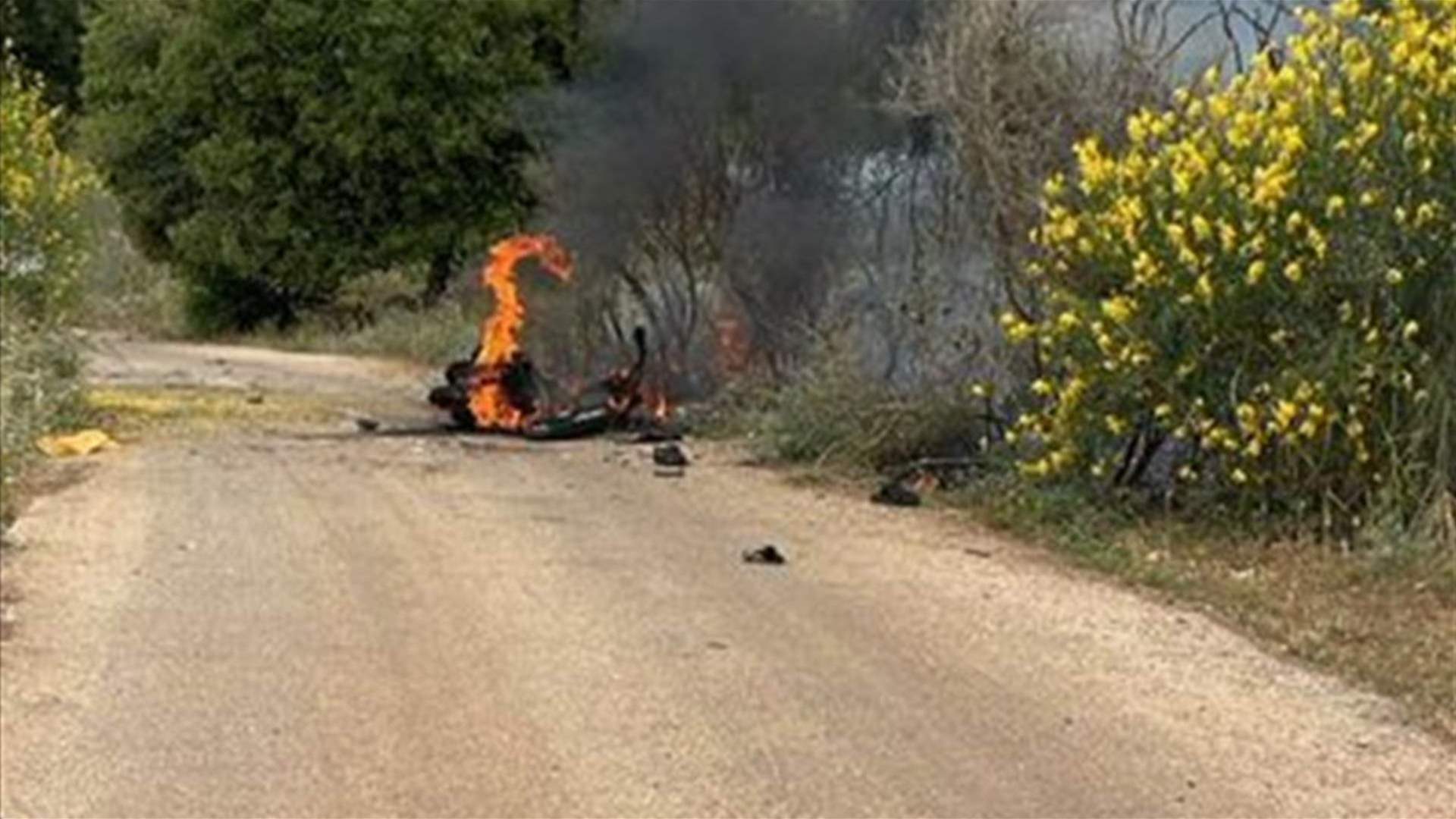 Israeli drone targets motorcycle in South Lebanon&#39;s Houla