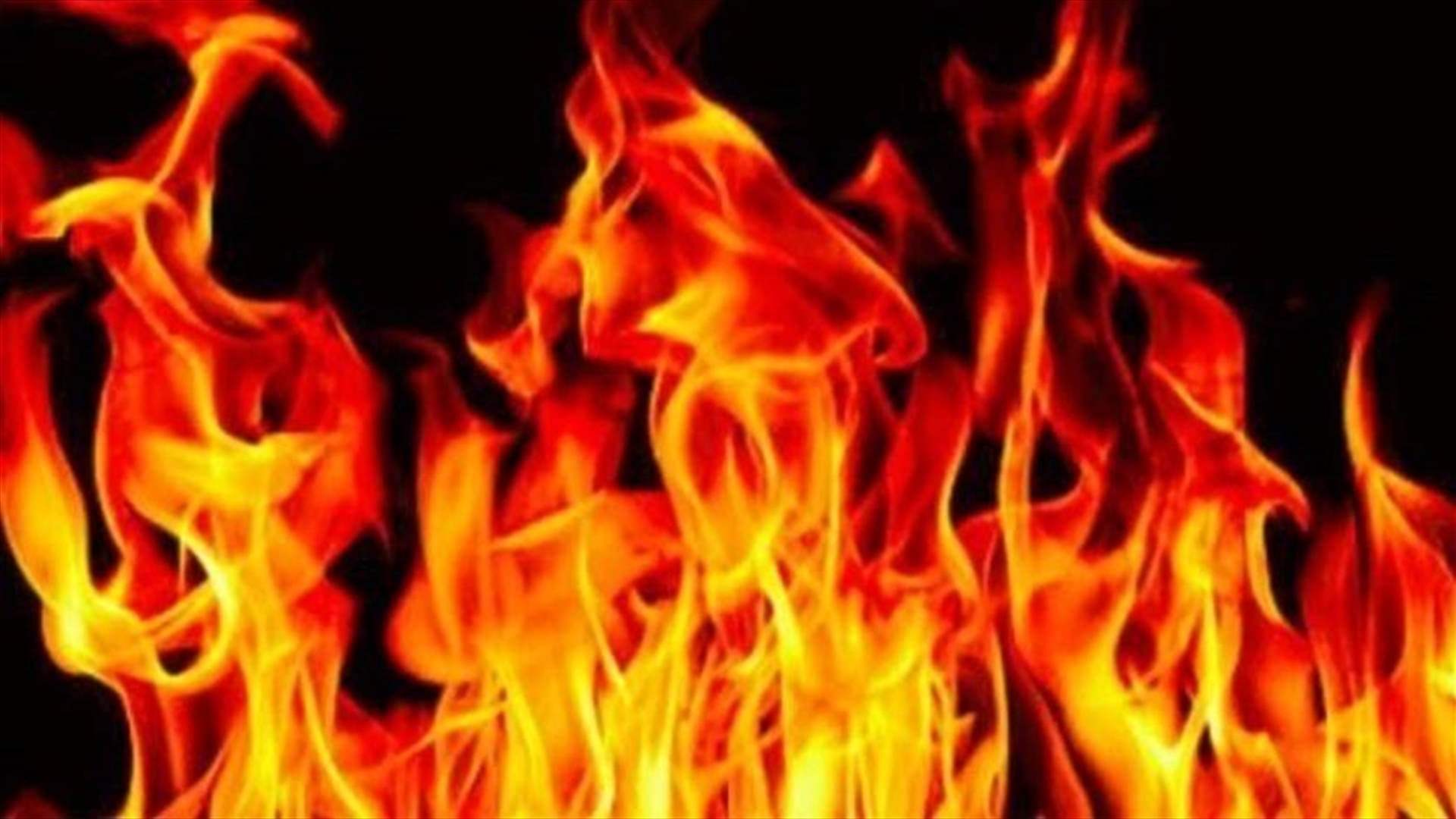 حريق بمخيم للنازحين السوريين في خربة داوود العكارية 