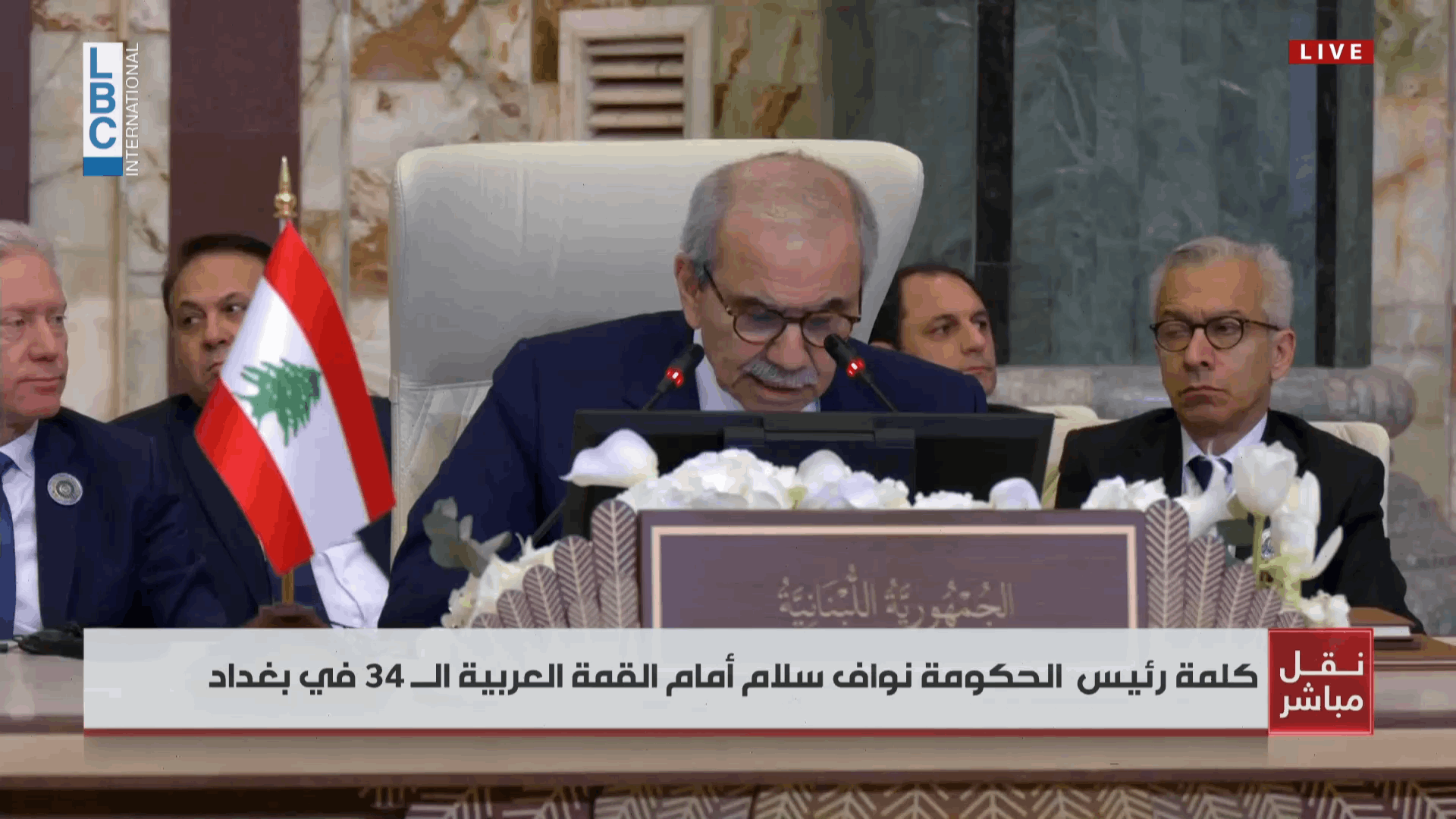 Lebanon&#39;s PM urges Arab support to pressure Israel, signals readiness to cooperate with Syria on refugee return