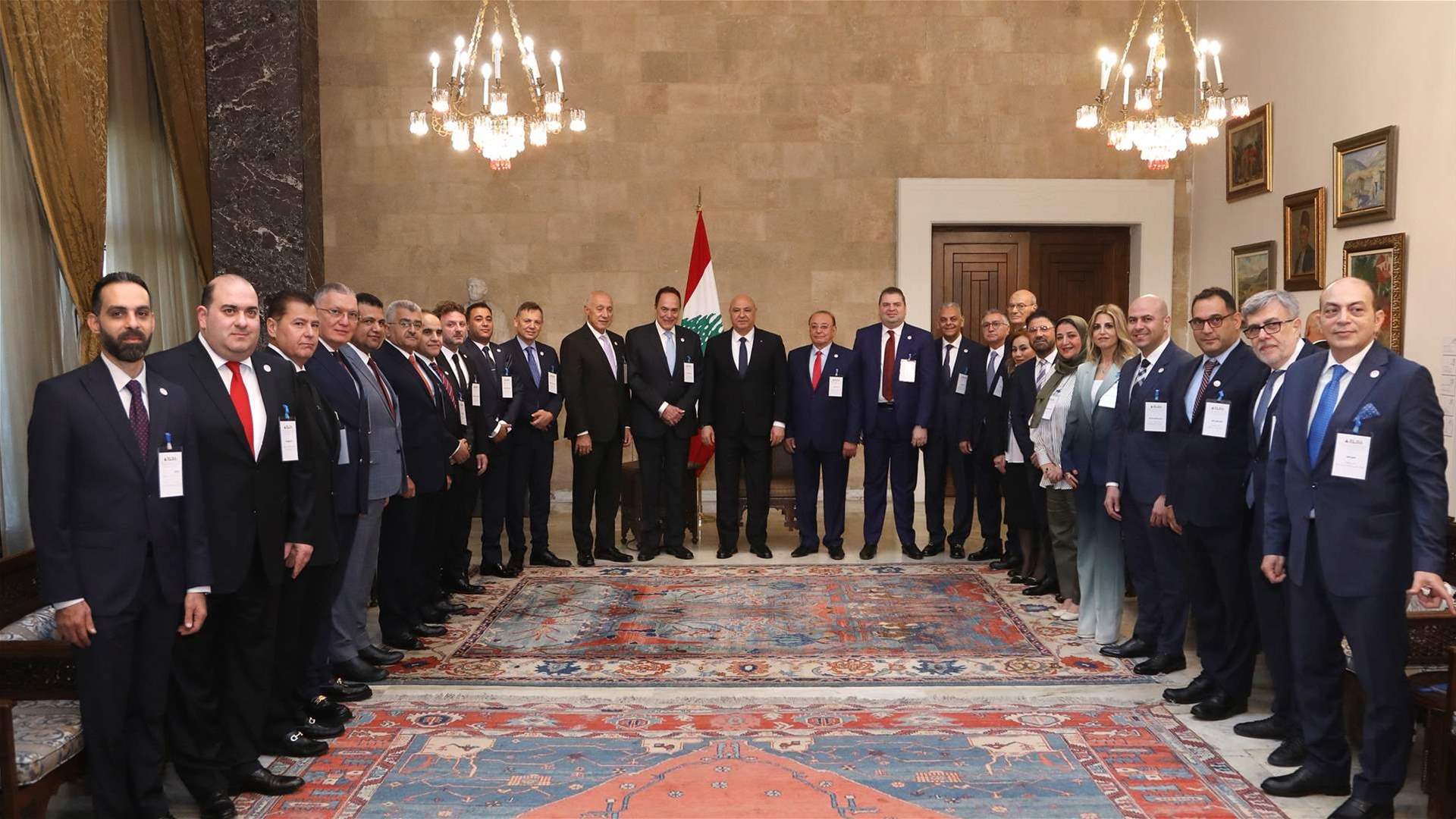 الرئيس عون لجمعية الصداقة المصرية-اللبنانية لرجال الأعمال: دوركم أساسي في تعزيز العلاقات اللبنانية-المصرية وقد توافقتُ مع السيسي على عدد من الإجراءات التي تؤكّد الرغبة المشتركة في تفعيل هذه العلاقات في مختلف المجالات