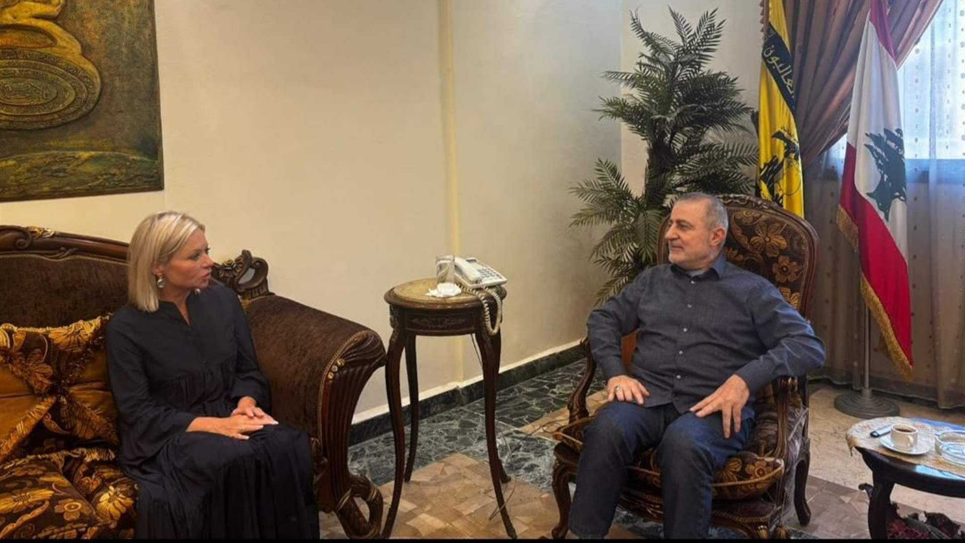 Hezbollah official meets UN coordinator to discuss south Lebanon security