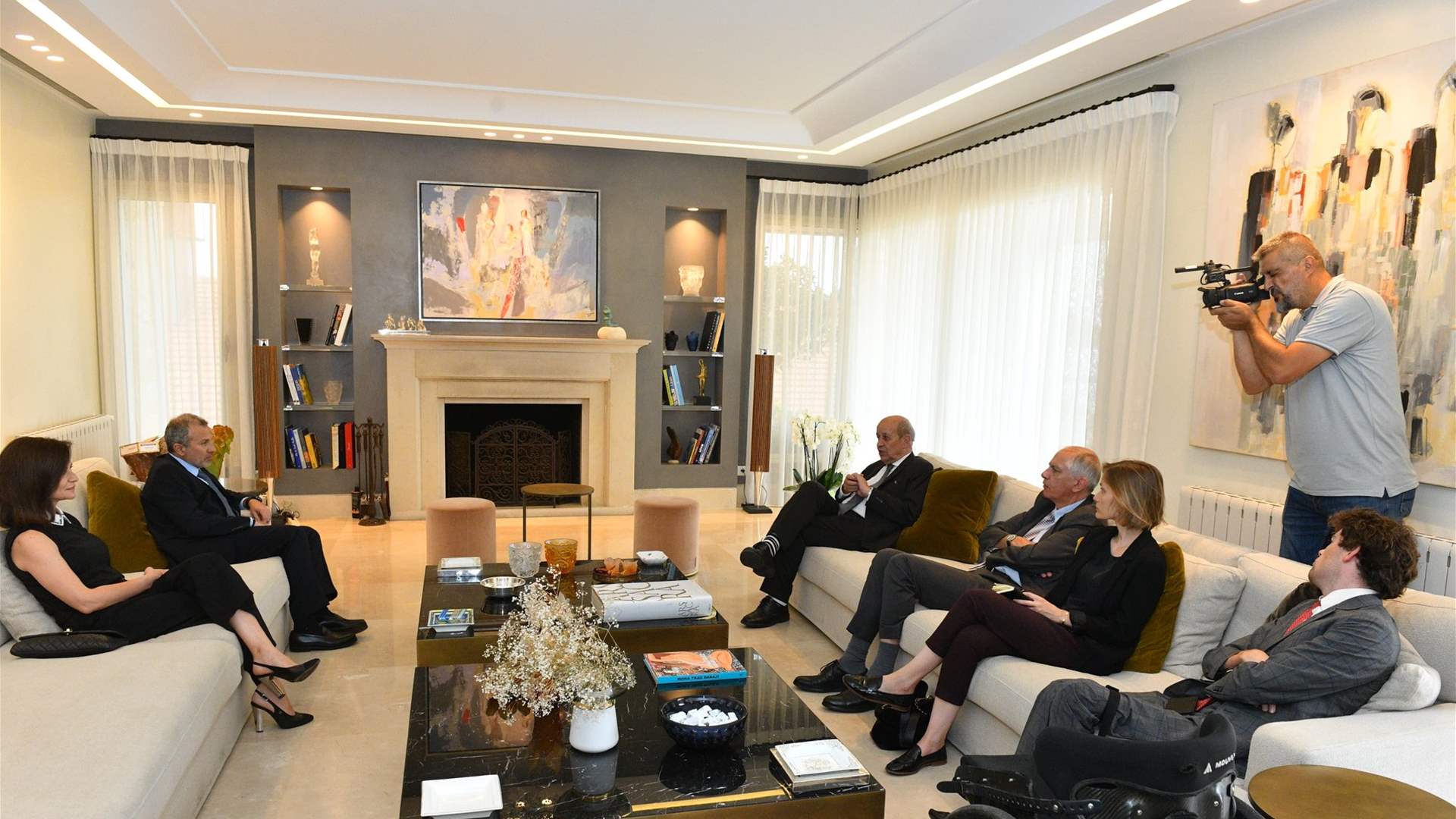 Gebran Bassil meets French Envoy Le Drian to discuss local and regional developments