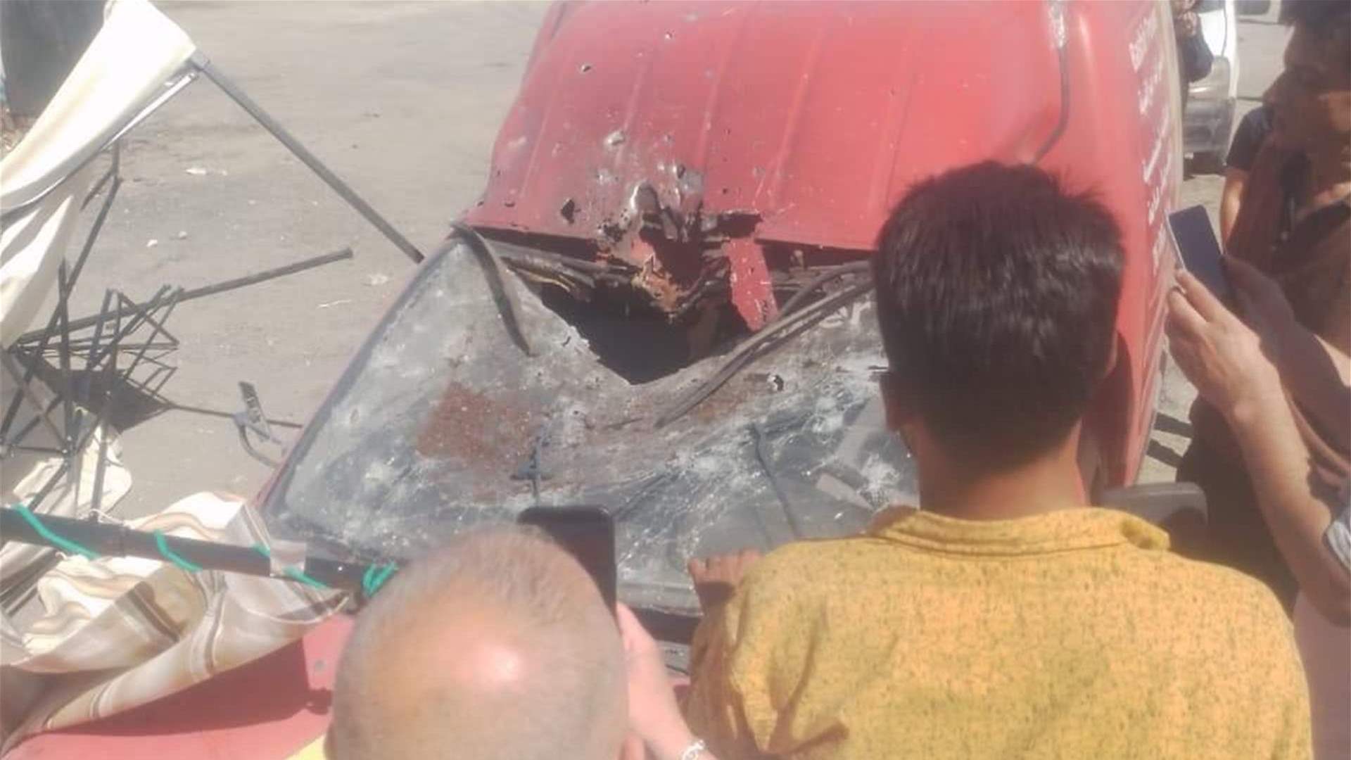 Two injured in Israeli airstrike on vehicle in South Lebanon&#39;s Beit Lif
