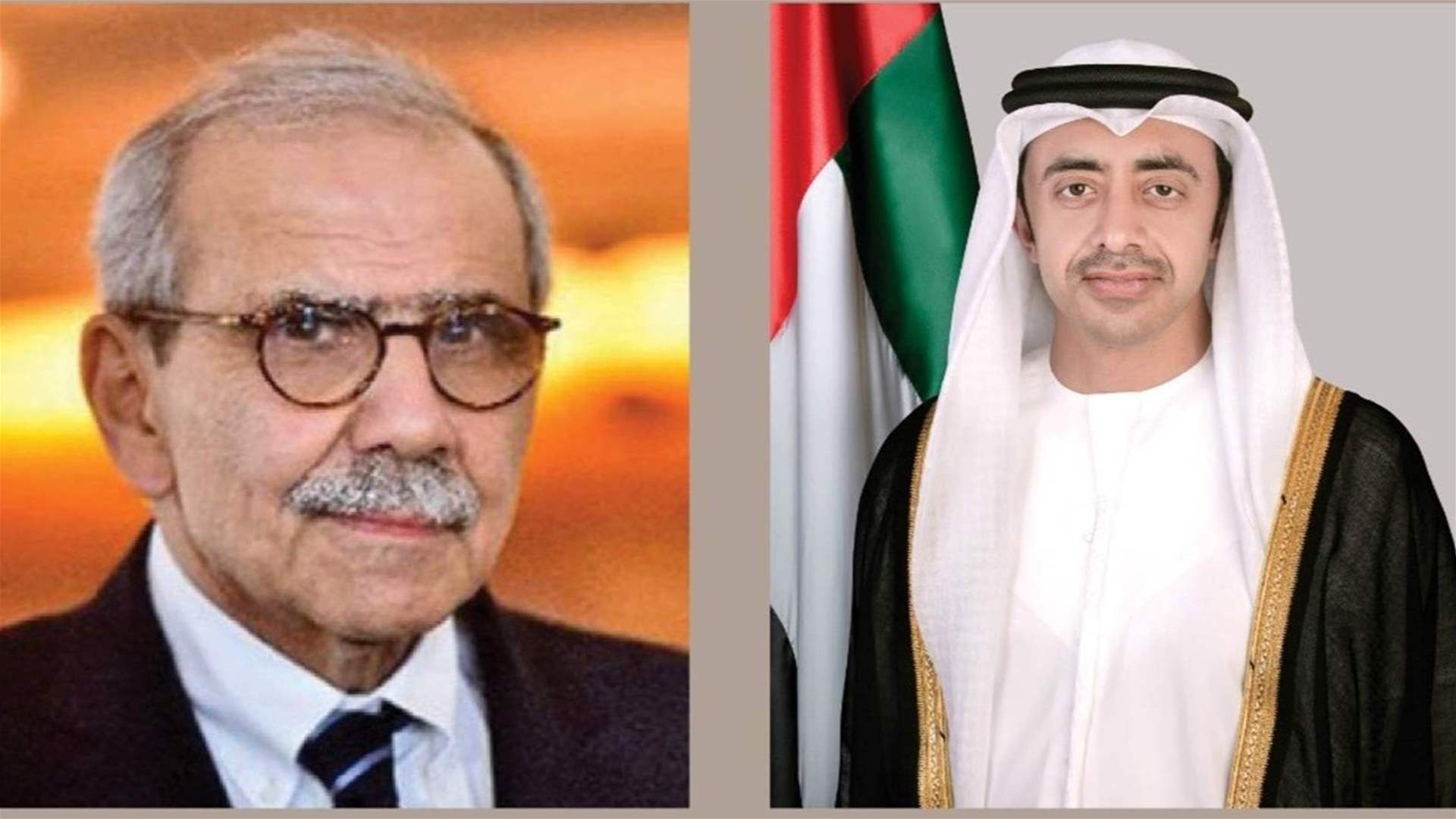 نائب رئيس مجلس الوزراء الاماراتي وسلام يبحثان هاتفيا التطورات الإقليمية