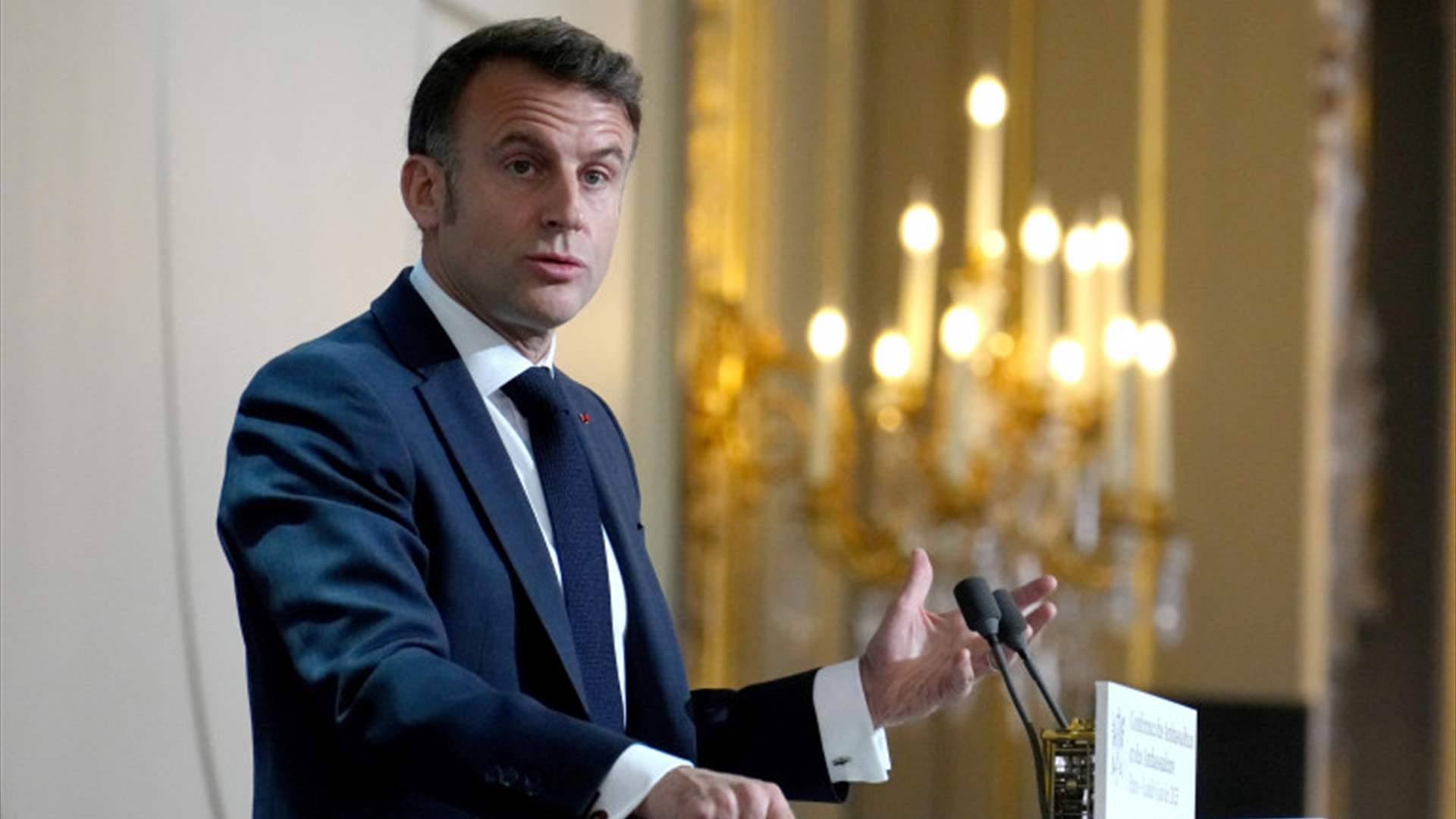 Macron calls for restraint, return to talks after Iran&#39;s strike on US base in Qatar