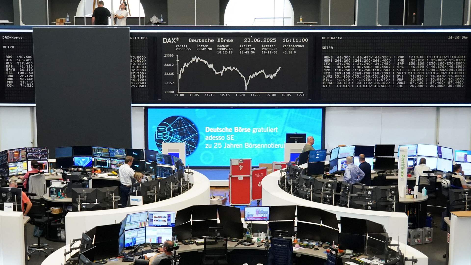 European stocks jump after Israel agrees Iran ceasefire