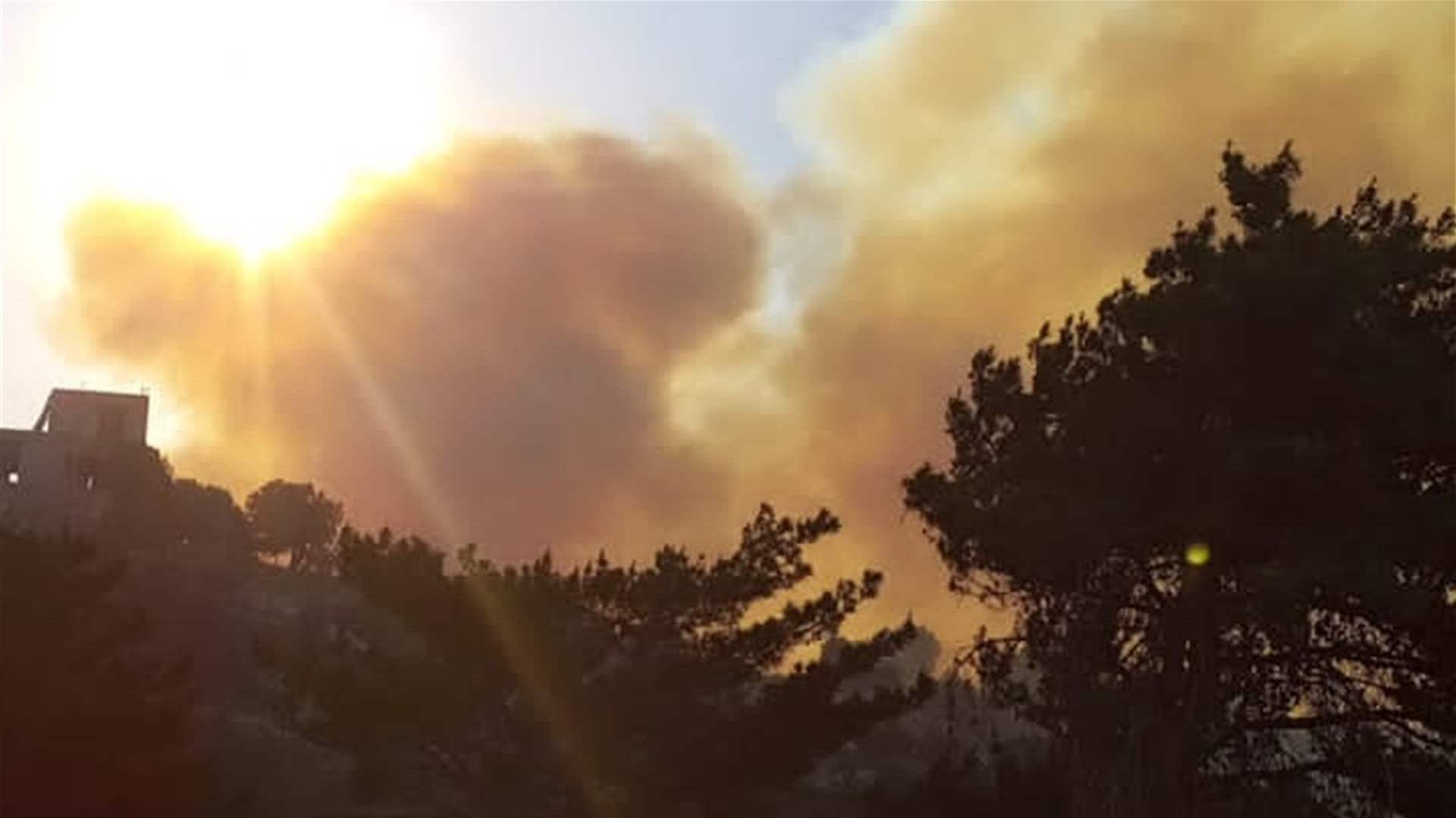 Wildfire erupts in Akkar&#39;s Qoubaiyat forests, rapidly spreads amid strong winds