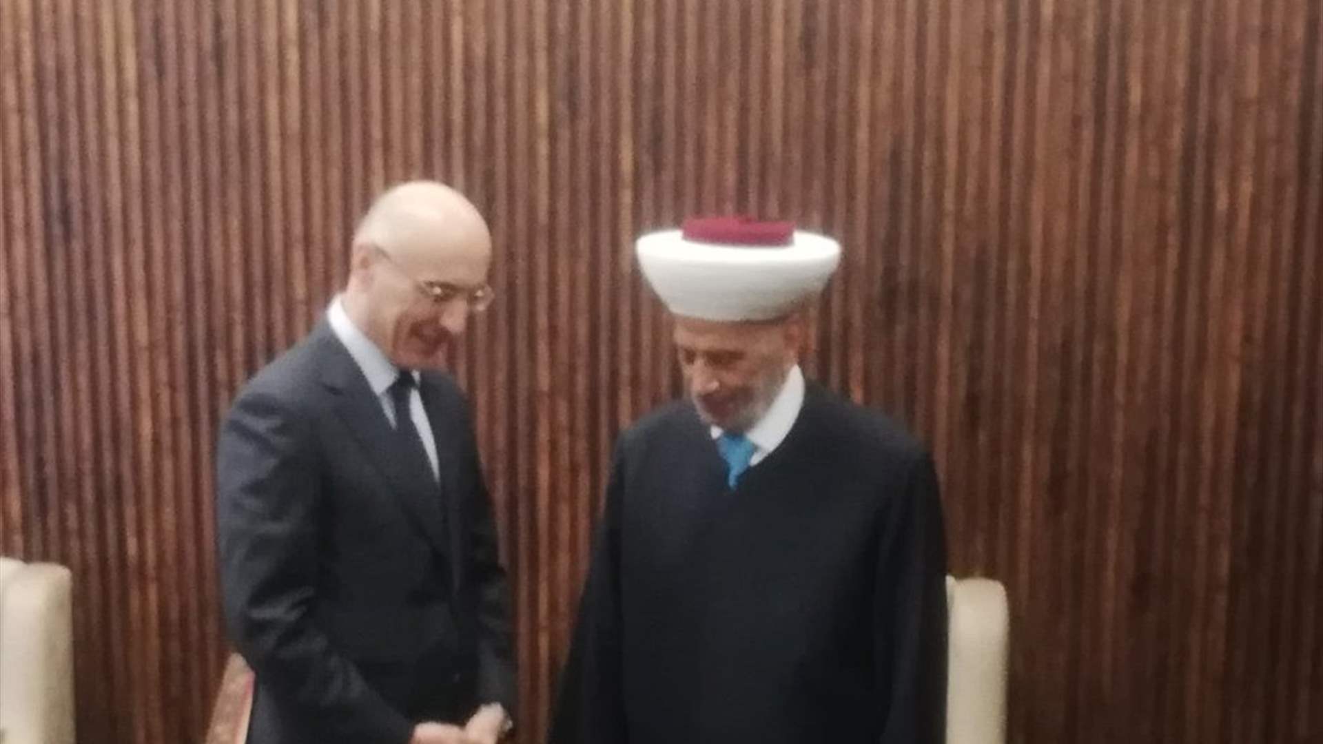 وزير الداخلية بحث مع الشيخ دريان الشؤون العامة