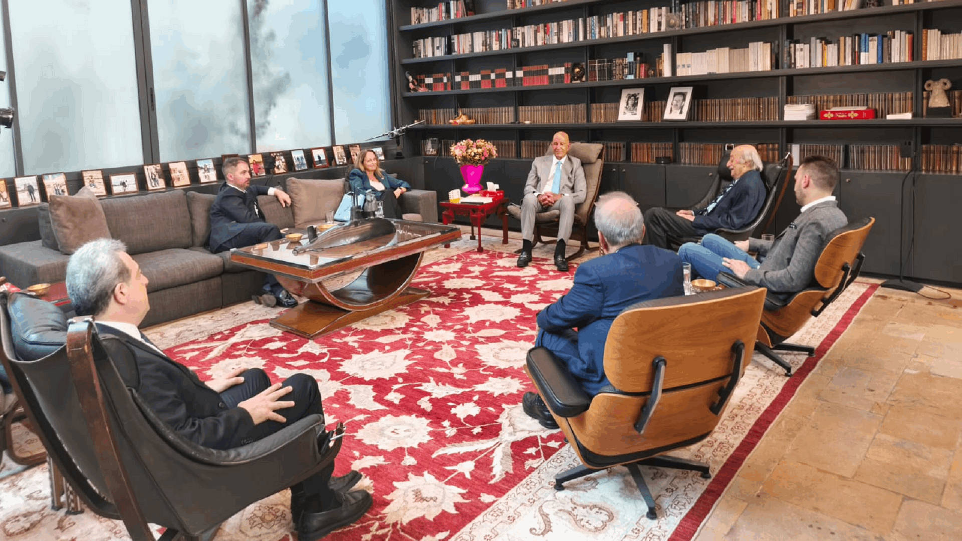 Walid Jumblatt meets Tom Barrack and US Ambassador to discuss regional developments