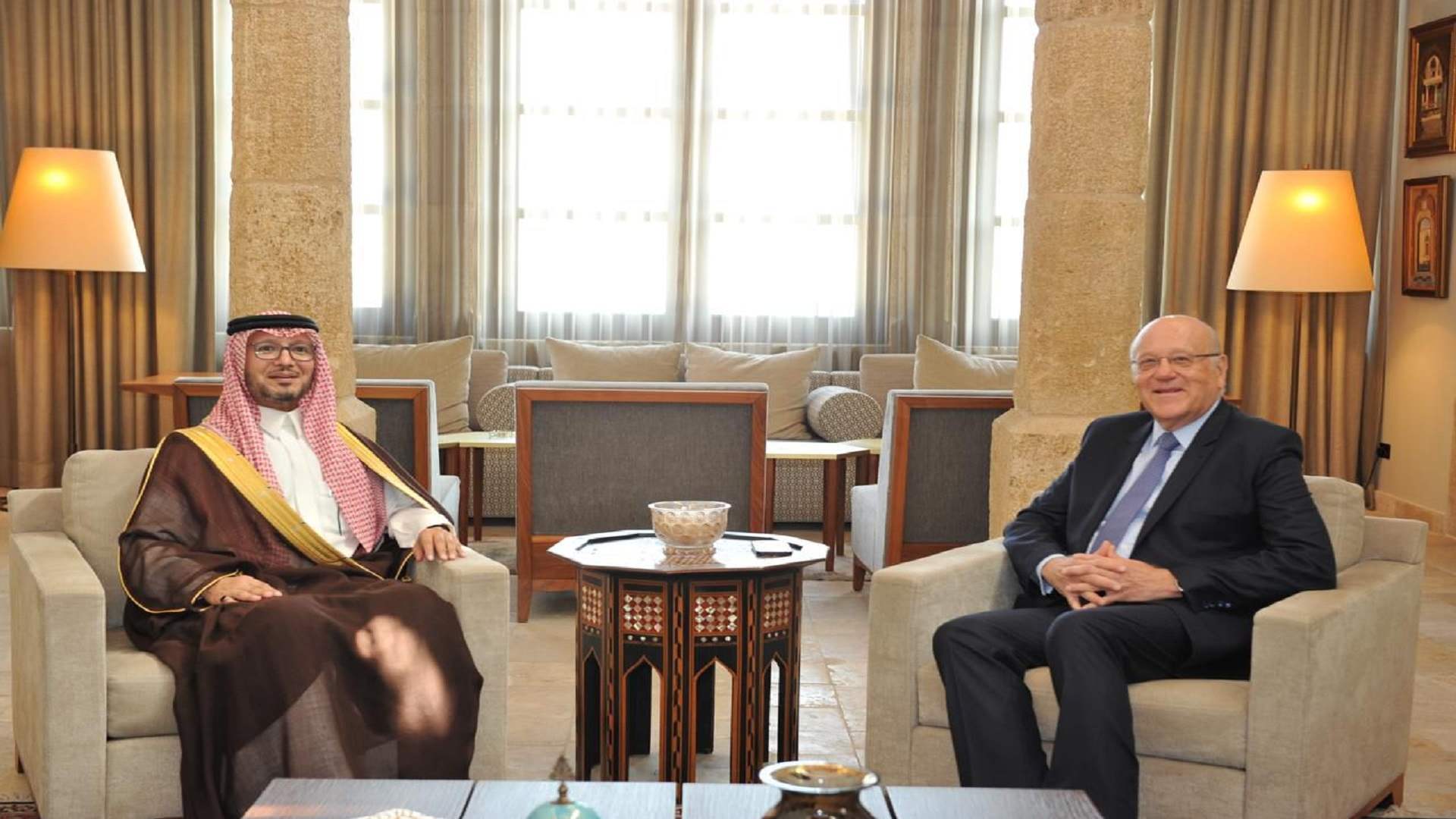 ميقاتي إستقبل السفير السعودي: شددت على أولوية التعاون بيننا جميعا نحن اللبنانيين لمعالجة الملفات المطروحة