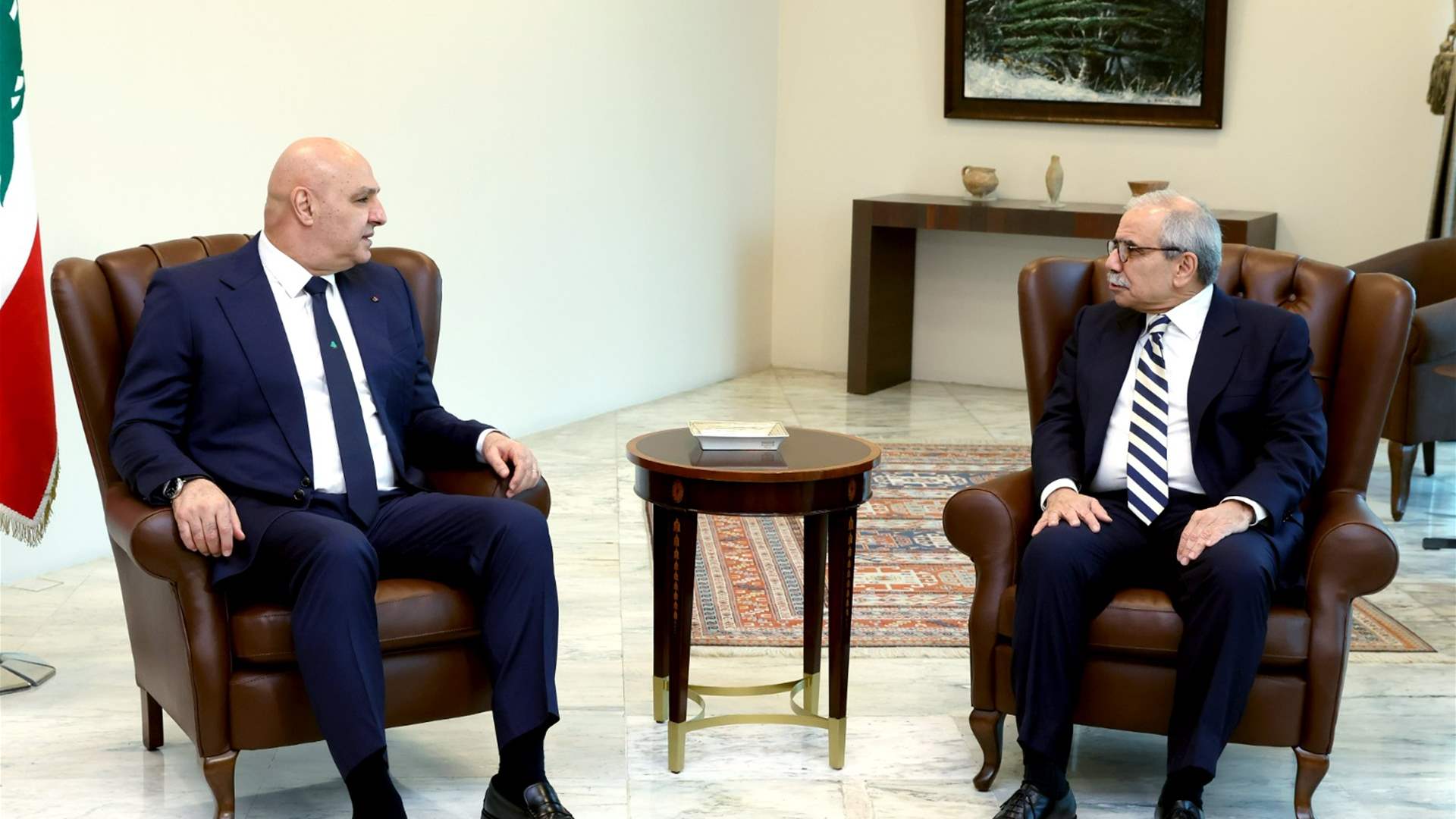 President Aoun, PM Salam hold talks on Parliament session, Algeria visit