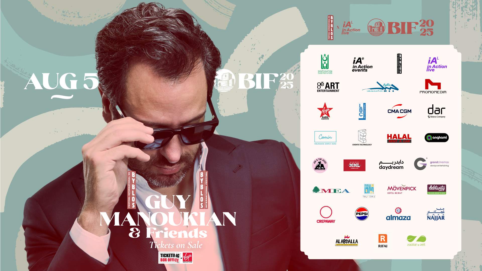 Guy Manoukian is taking the stage at the Byblos International Festival! Grab your tickets 🎟 now 