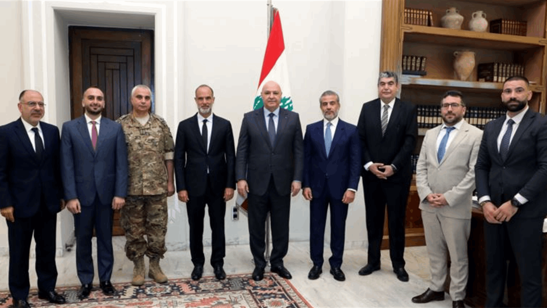 رئيس الجمهورية ترأس الاجتماع الأول للجنة المكلّفة بالتفاوض مع الجانب القبرصيّ