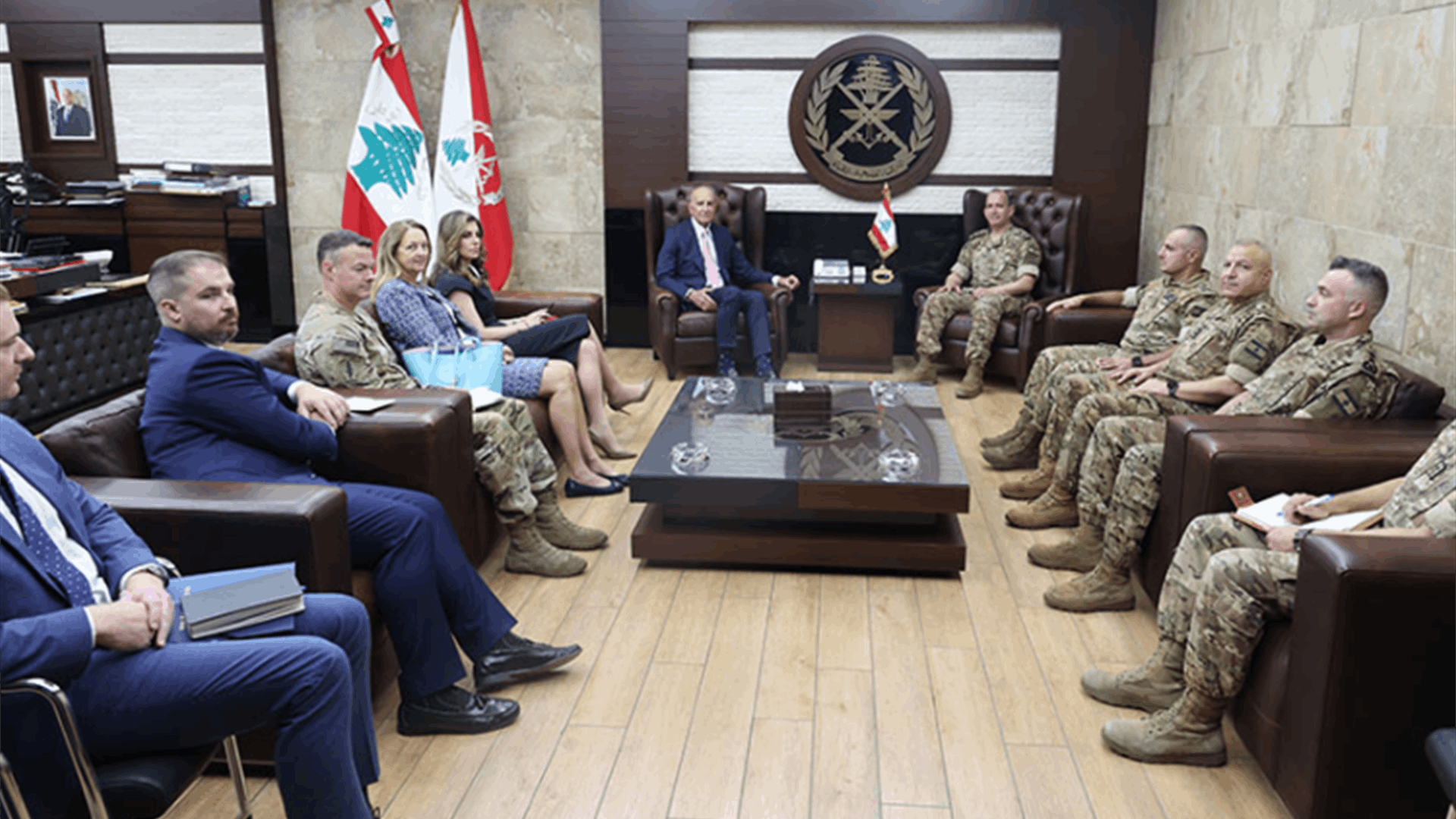 Lebanese Army Commander meets US Envoy Barrack and Morgan Ortagus