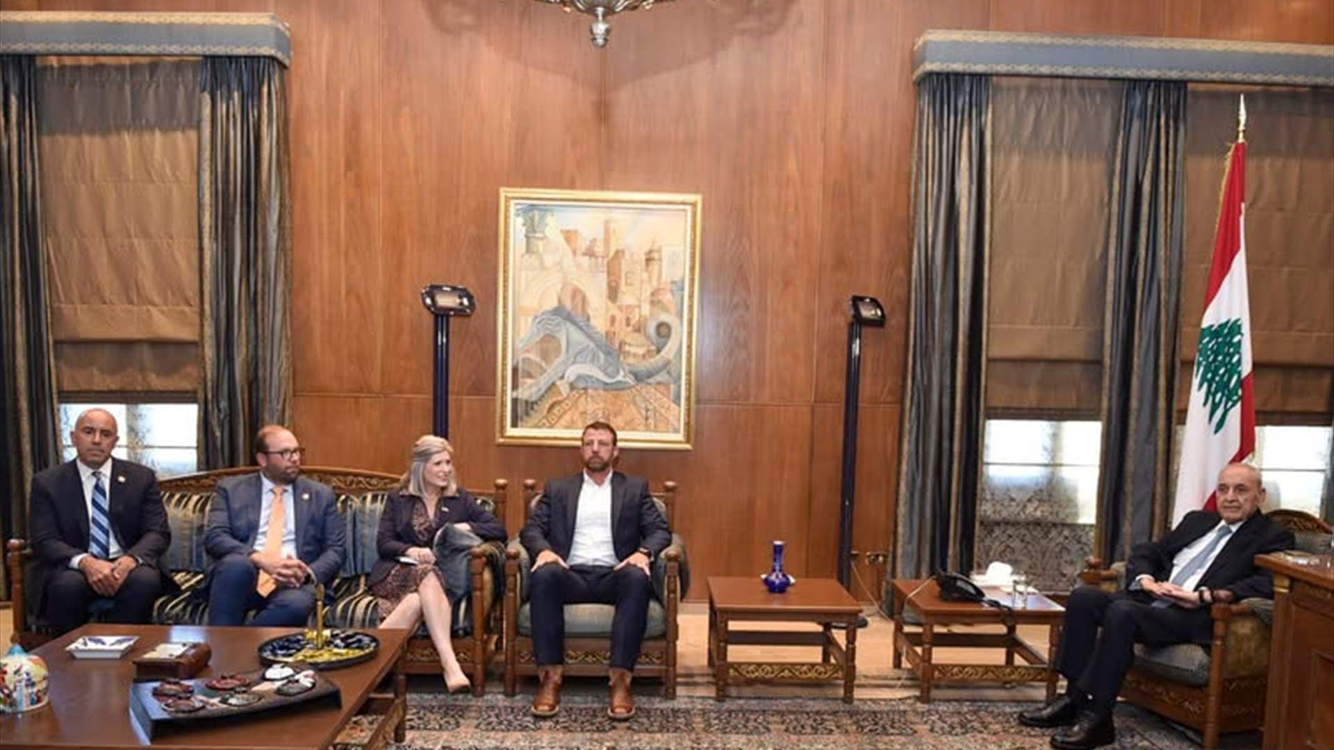 Lebanon’s parliament speaker warns against efforts undermining UNIFIL mandate during meeting with US delegation
