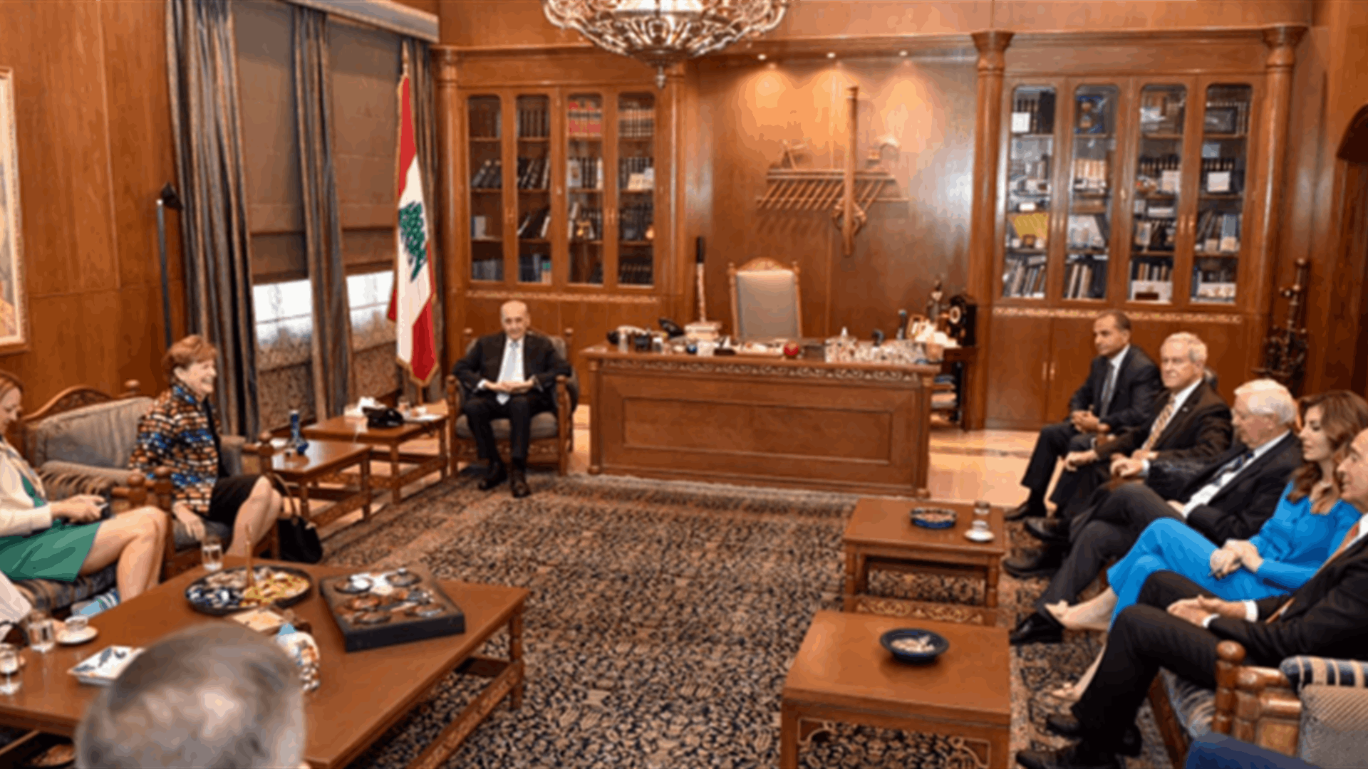 Speaker Berri discusses latest developments in Lebanon with US delegation
