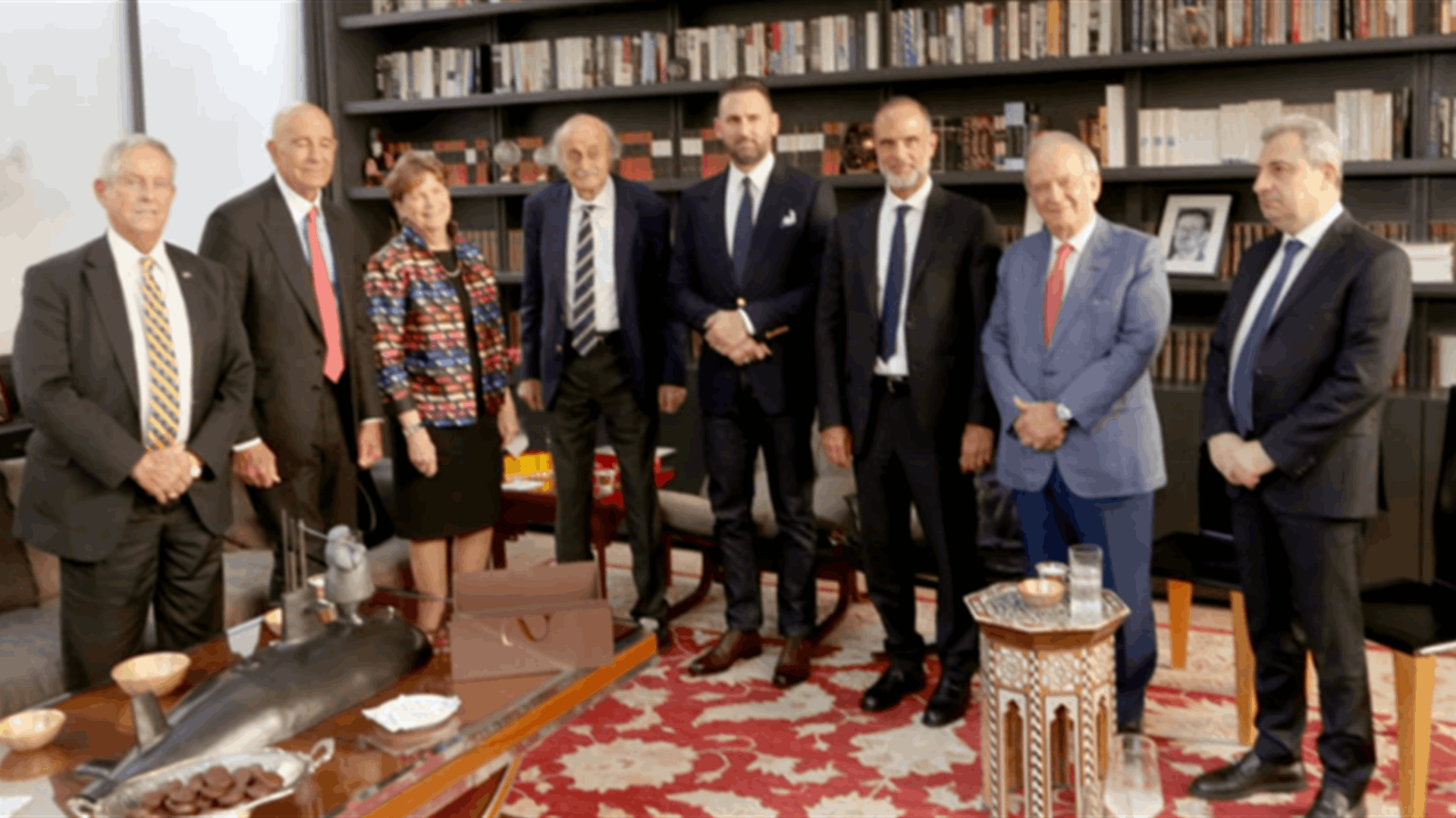 Jumblatt discusses the latest developments with Tom Barrack and US delegation