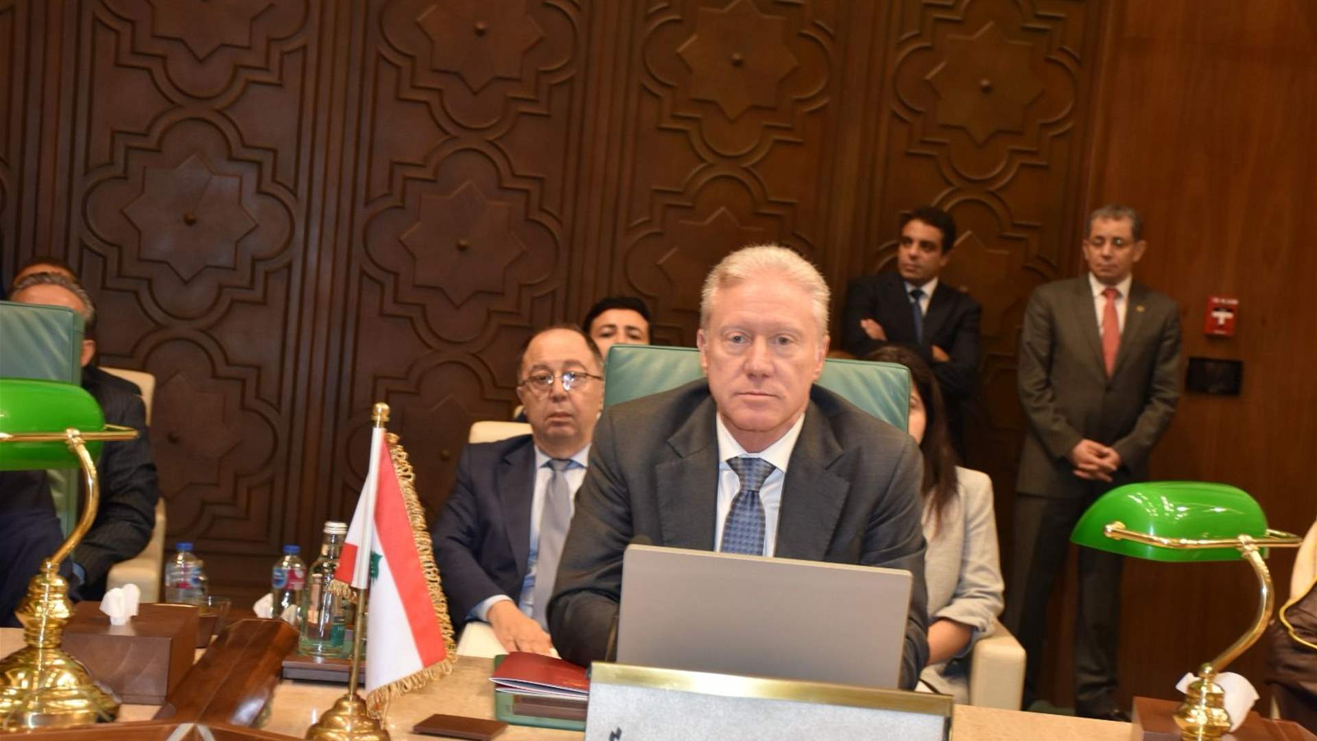 رجي في الدورة الـ164 لمجلس جامعة الدول العربية: قرار حصر السلاح سياديّ ونرفض أي تدخل خارجيّ في شأنه