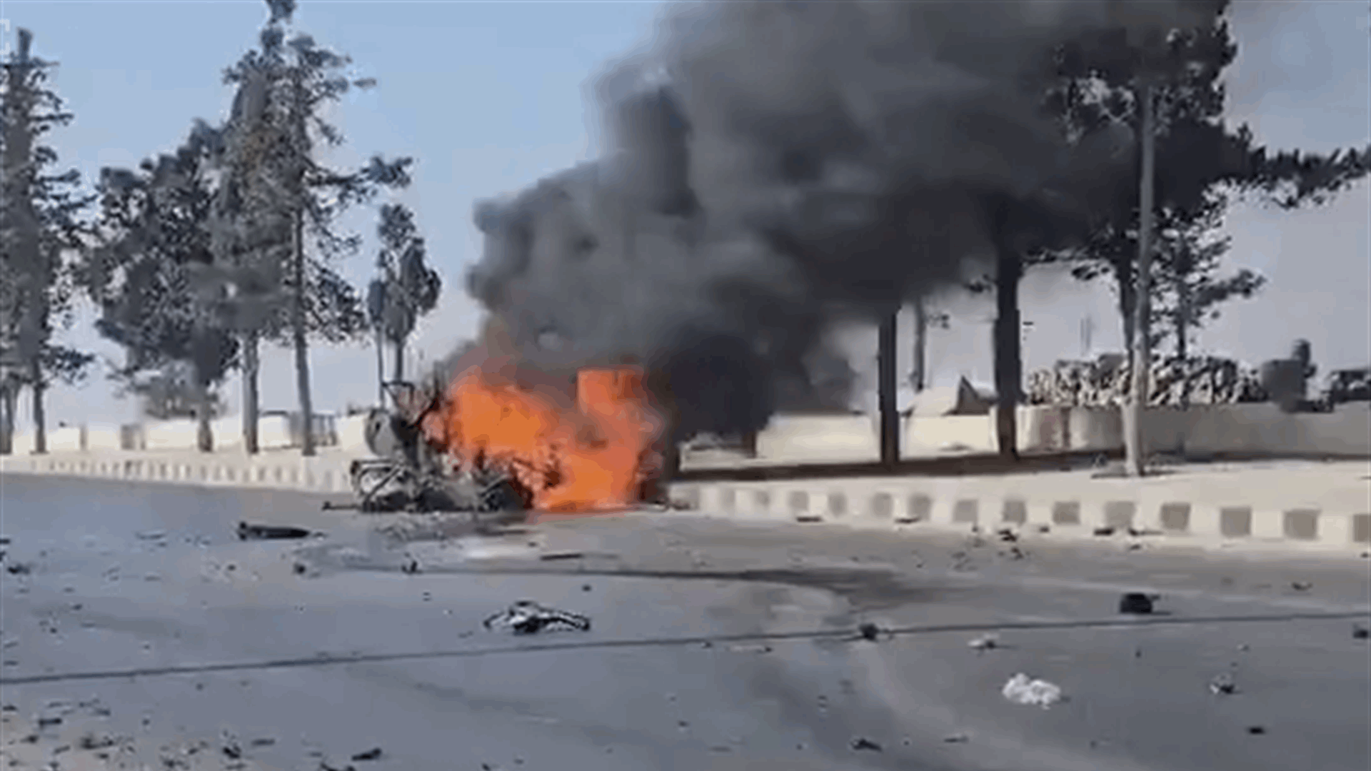 Drone strike near Syria&#39;s Aleppo airport kills two